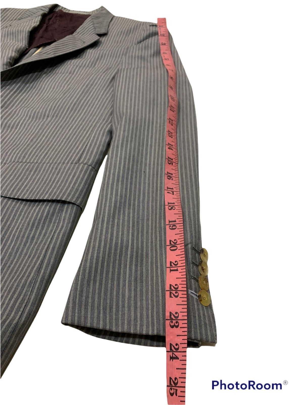 Ermenegildo Zegna × Paul Smith PAUL SMITH PURE WOOL STRIPED BLAZER Size 38R - 6 Thumbnail
