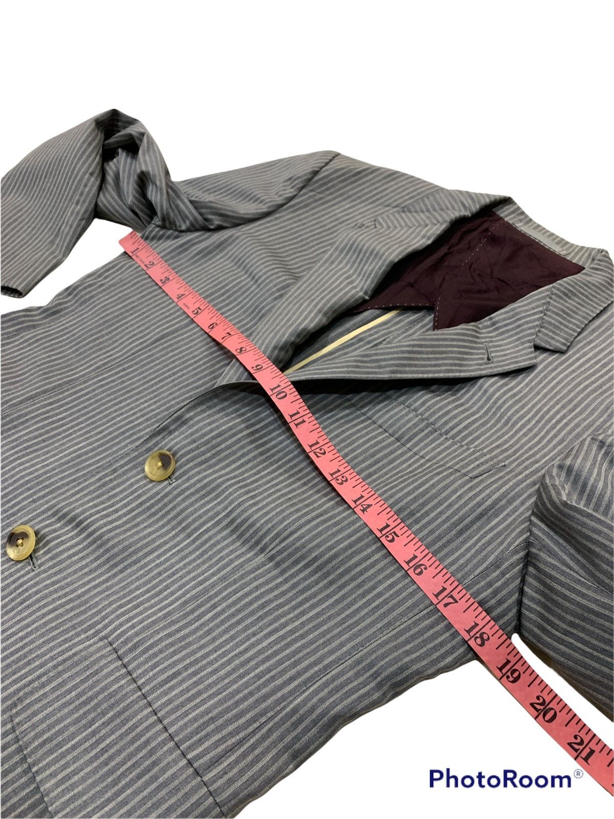 Ermenegildo Zegna × Paul Smith PAUL SMITH PURE WOOL STRIPED BLAZER Size 38R - 5 Thumbnail