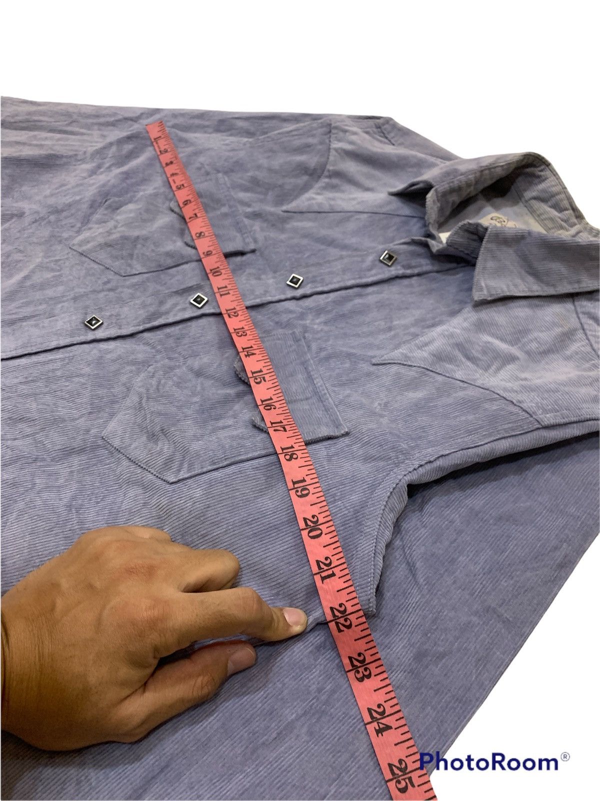 Rockmount Ranch Wear × Vintage ROCKMOUNT RANCH WEAR TRU WEST CORDUROY STONE BUTTON SHIRT Size US L / EU 52-54 / 3 - 5 Thumbnail