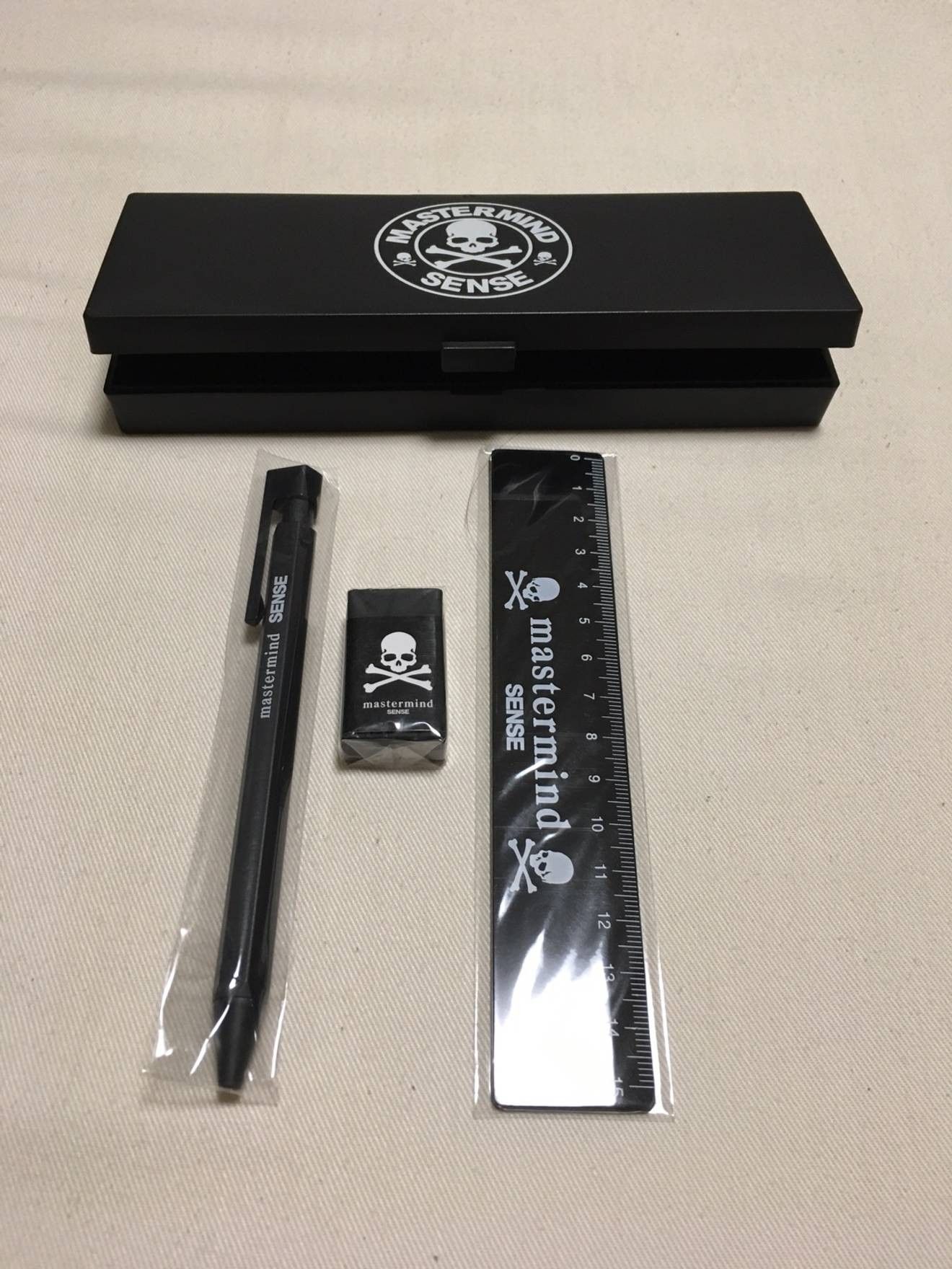 Mastermind Japan Logo Stationary Set Pen Pencil Case Eraser Ruler Size ONE SIZE - 2 Thumbnail