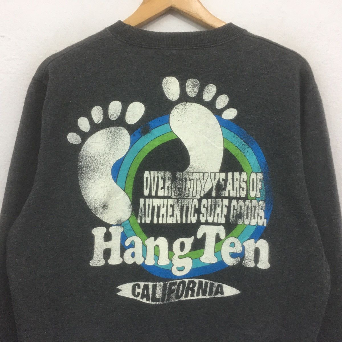 Hang Ten Vintage Hang Ten California Sweatshirt Crewneck Big Logo Size US L / EU 52-54 / 3 - 3 Thumbnail
