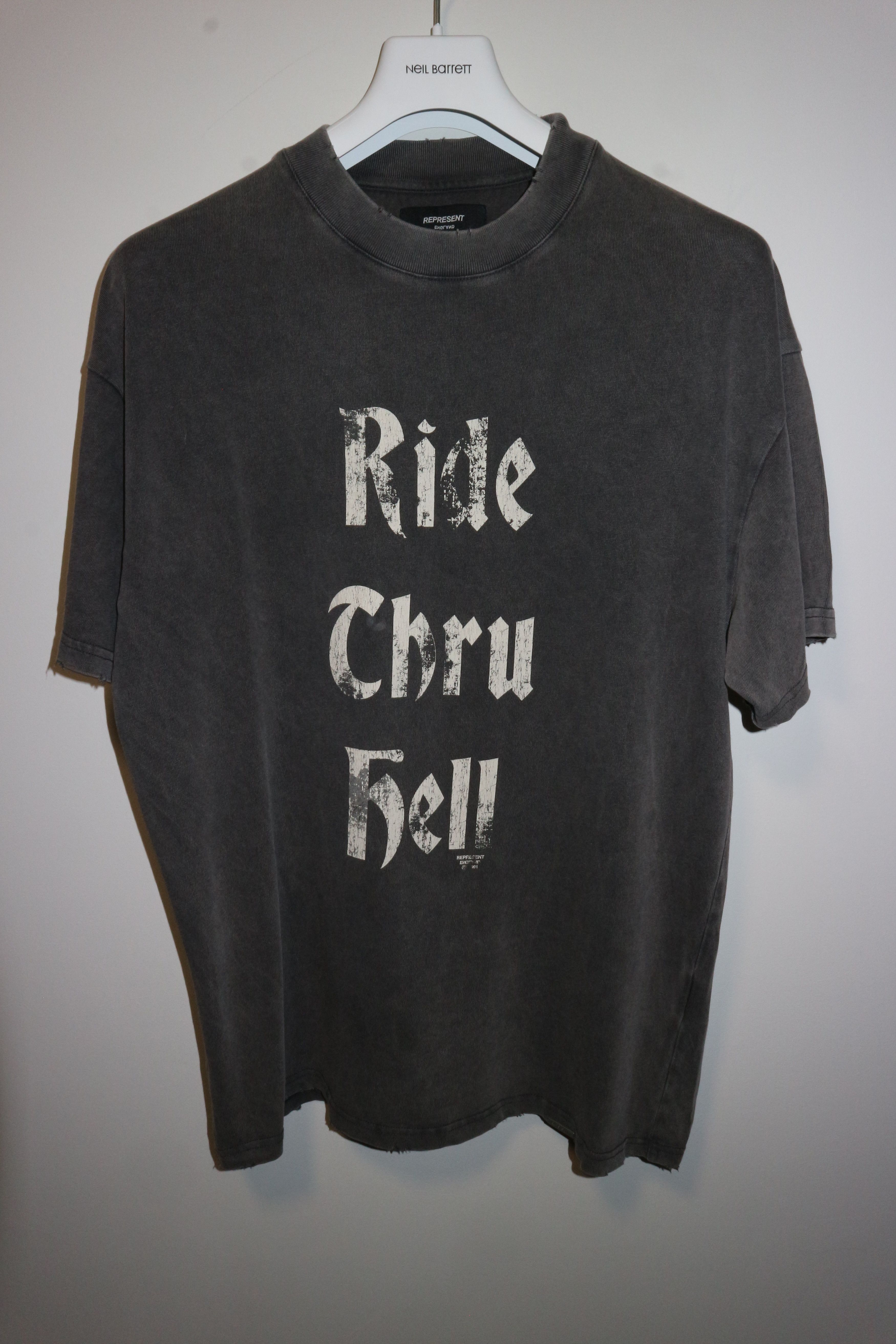 REPRESENT Ride purchases chru hell vintage black hoodie