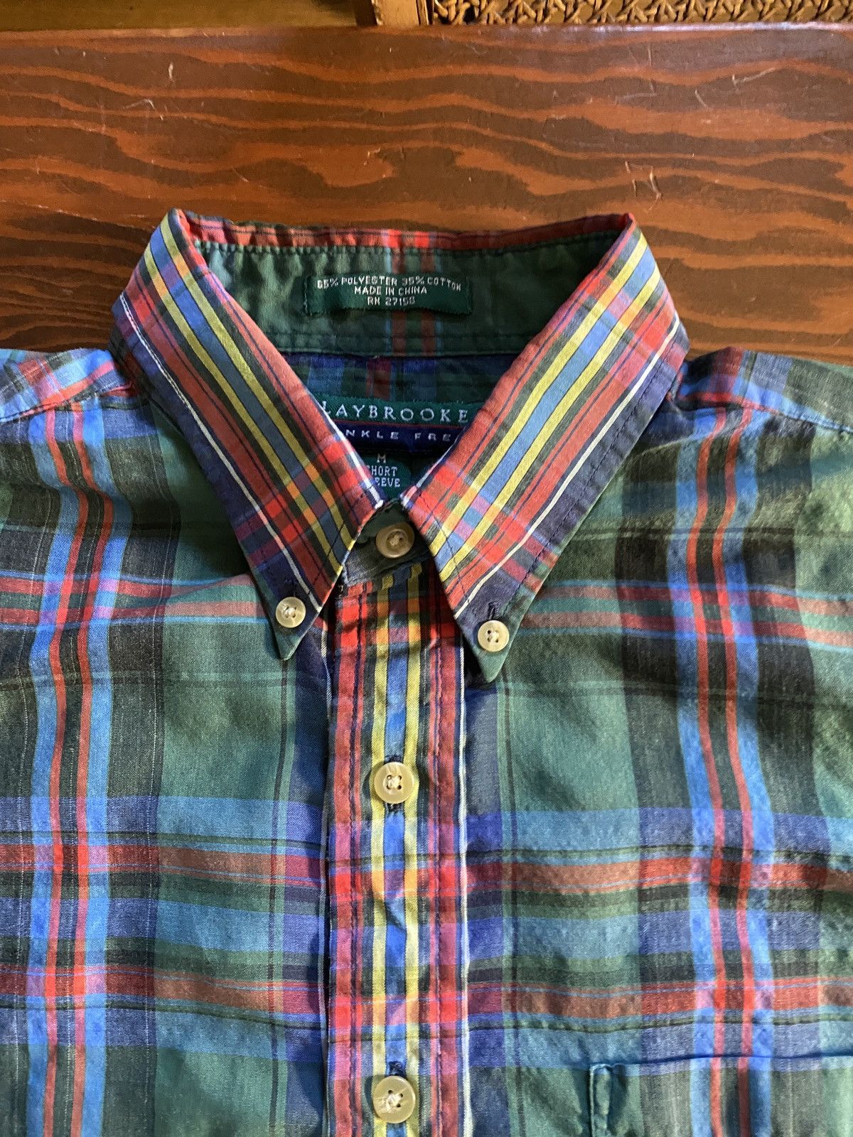 Vintage Vintage 90’s Claybrooke Plaid Short Sleeve Button Up Size US M / EU 48-50 / 2 - 4 Thumbnail