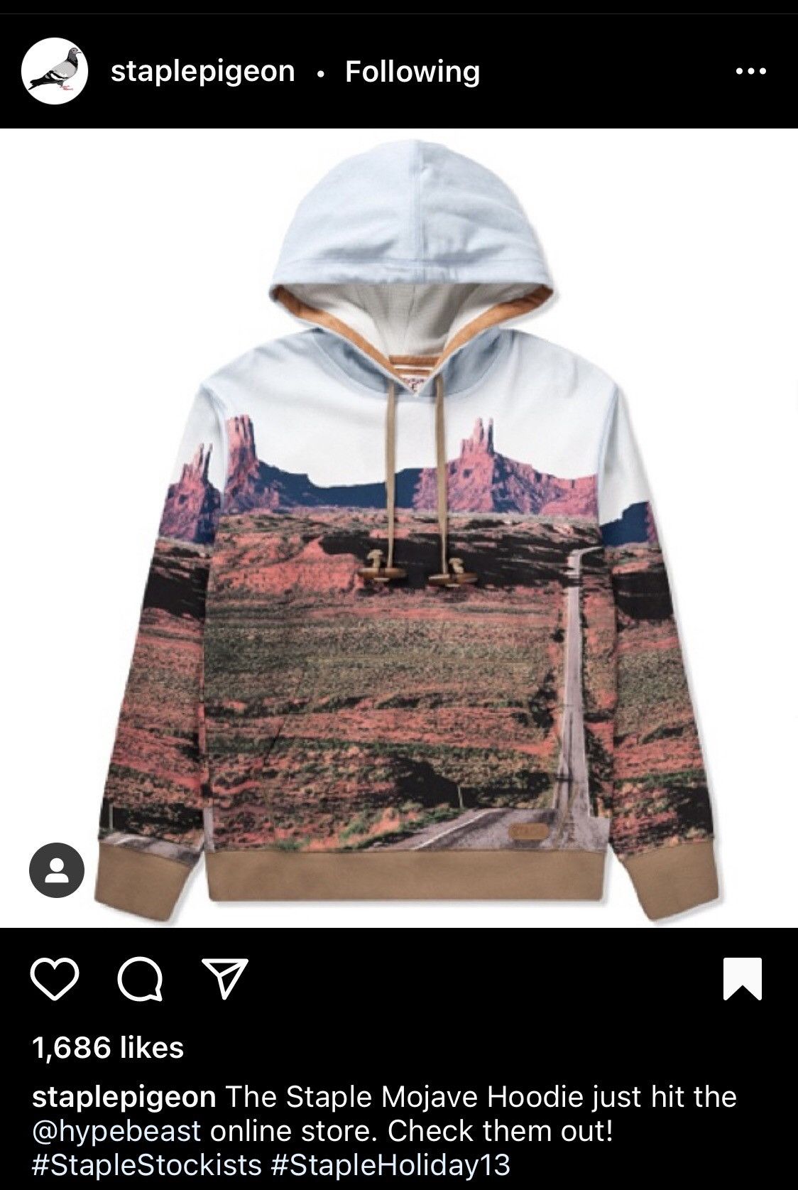 Staple Staple Pigeon Design Grand Mojave desert hoodie Size US M / EU 48-50 / 2 - 4 Thumbnail