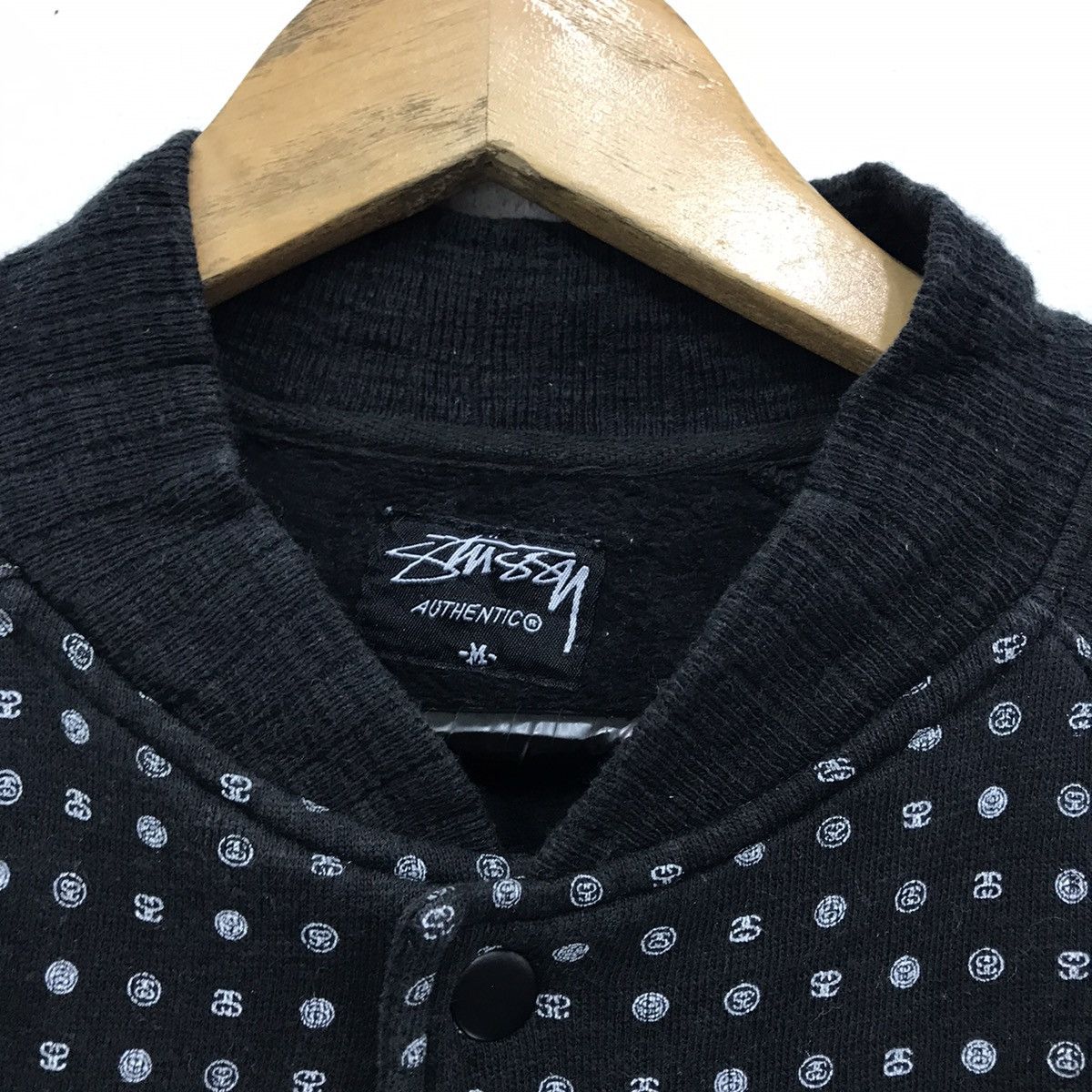 Stussy Stussy Varsity Jacket Button Up Full Print Stussy Logo Size US M / EU 48-50 / 2 - 3 Thumbnail