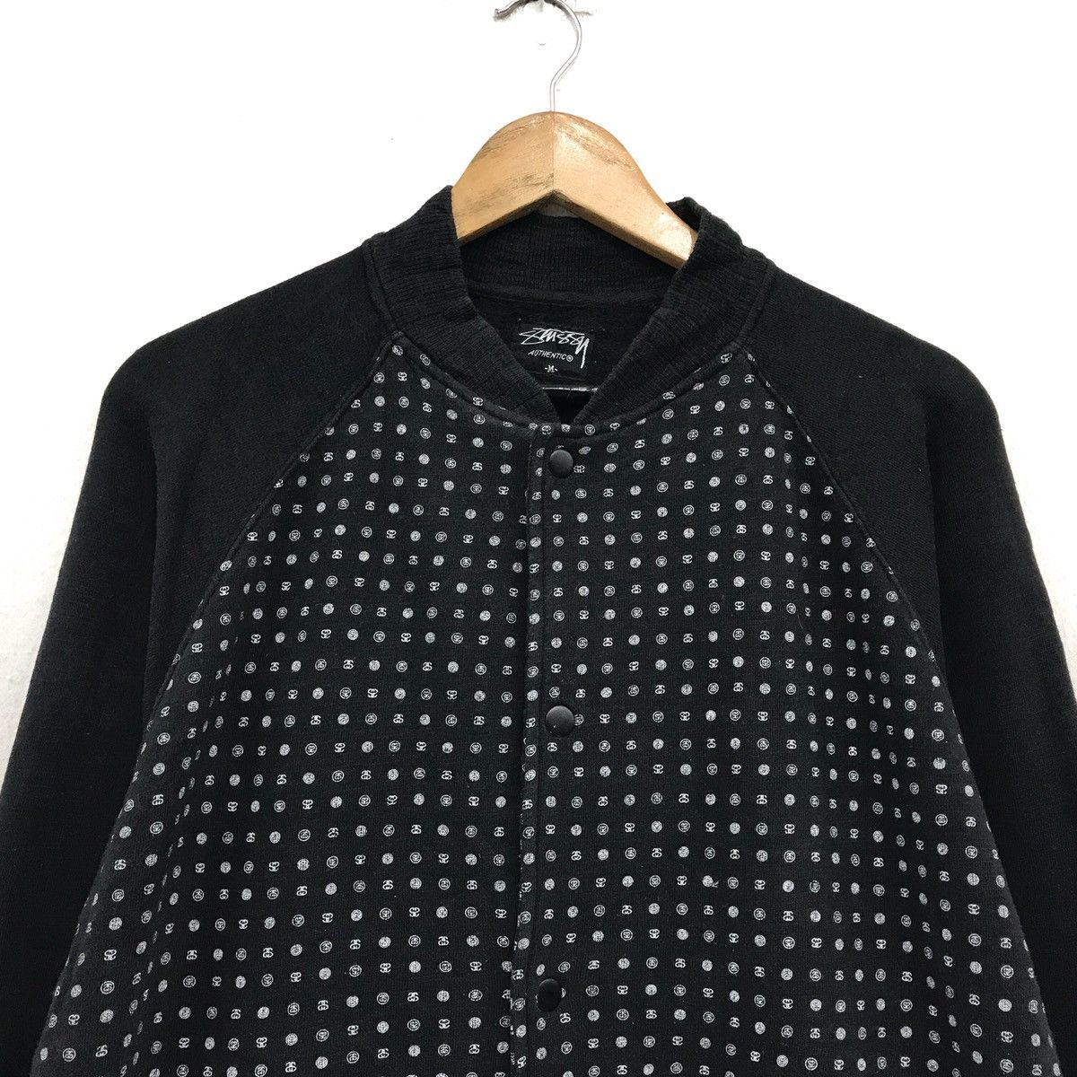 Stussy Stussy Varsity Jacket Button Up Full Print Stussy Logo Size US M / EU 48-50 / 2 - 2 Thumbnail