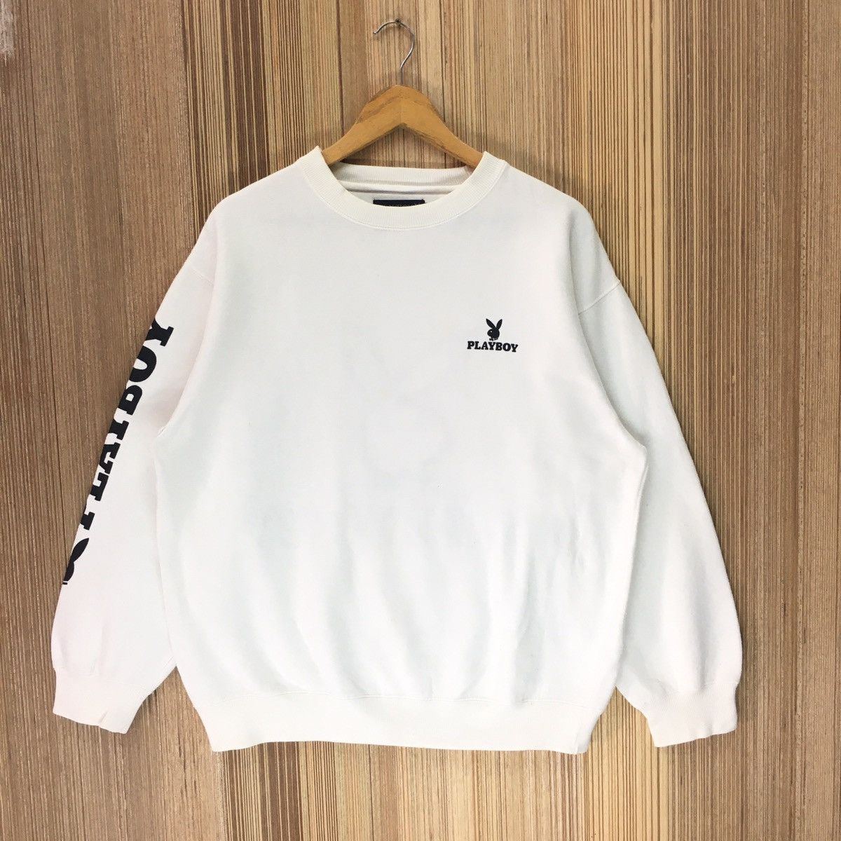 Playboy × Vintage Vintage Playboy Bunny Embroidery Big Logo Sweatshirt Size US L / EU 52-54 / 3 - 5 Thumbnail
