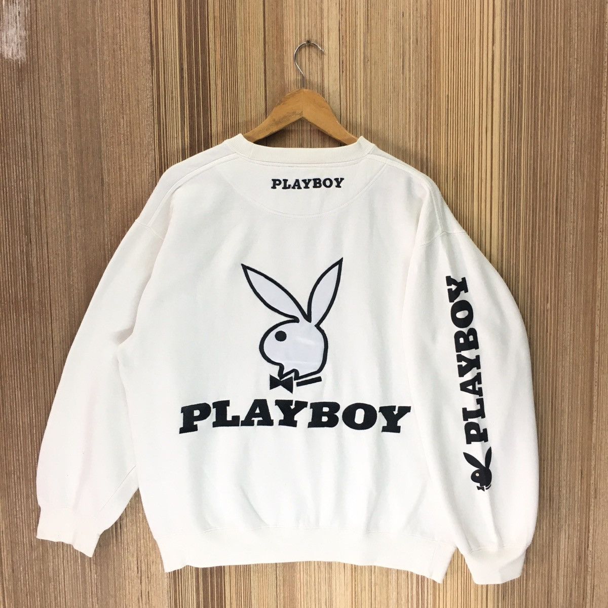 Playboy × Vintage Vintage Playboy Bunny Embroidery Big Logo Sweatshirt Size US L / EU 52-54 / 3 - 1 Thumbnail