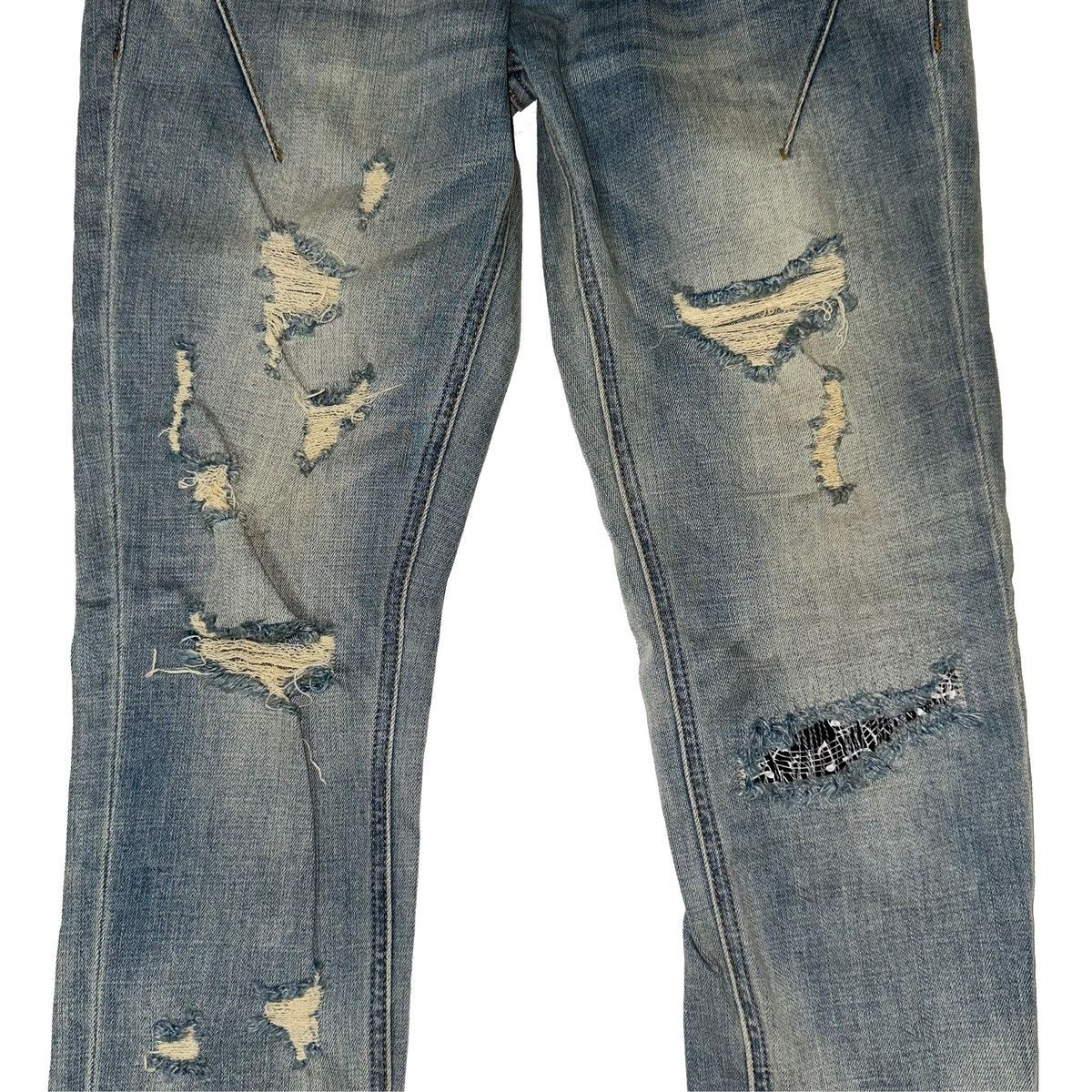 Number (N)ine Number (N)ine Denim Distressed Jeans Size US 28 / EU 44 - 2 Thumbnail