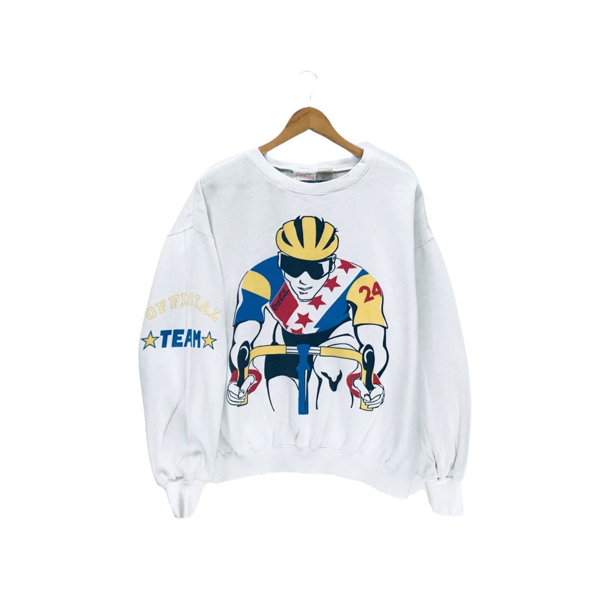 Coca Cola × USA Olympics × Vintage Vintage Coca Cola Olympic Cycling Sports Sweatshirt Size US M / EU 48-50 / 2 - 2 Thumbnail