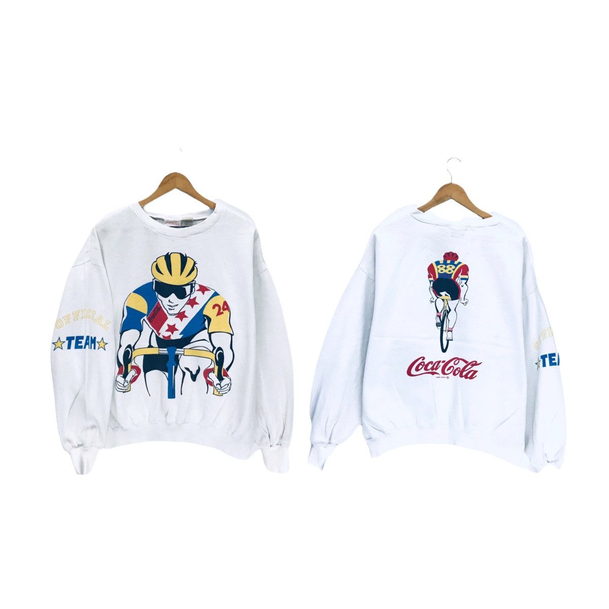 Coca Cola × USA Olympics × Vintage Vintage Coca Cola Olympic Cycling Sports Sweatshirt Size US M / EU 48-50 / 2 - 1 Thumbnail