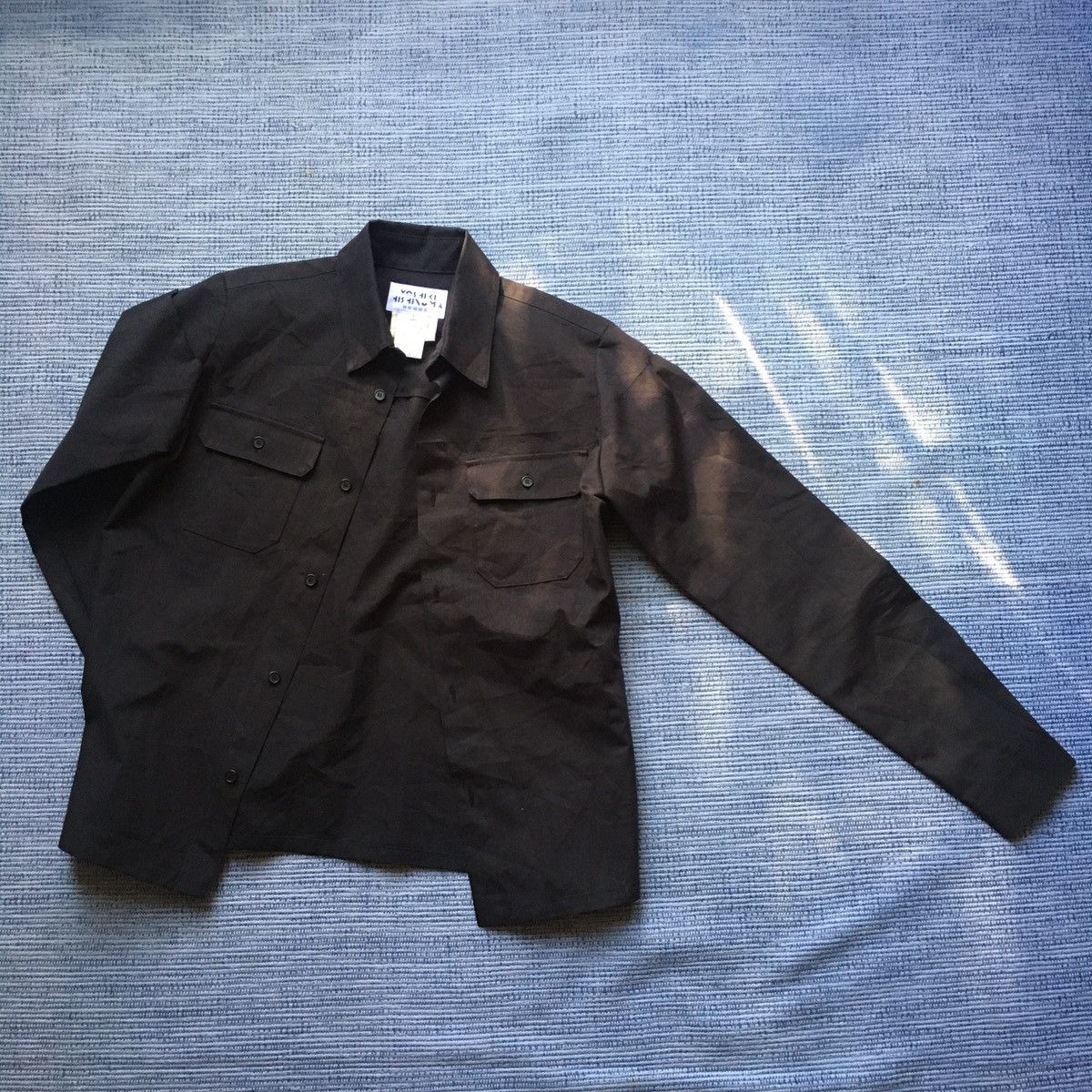 Image of Issey Miyake Archive: Yoshiki Hishinuma Hand Cut Shirt in Black, Men's (Size Small)