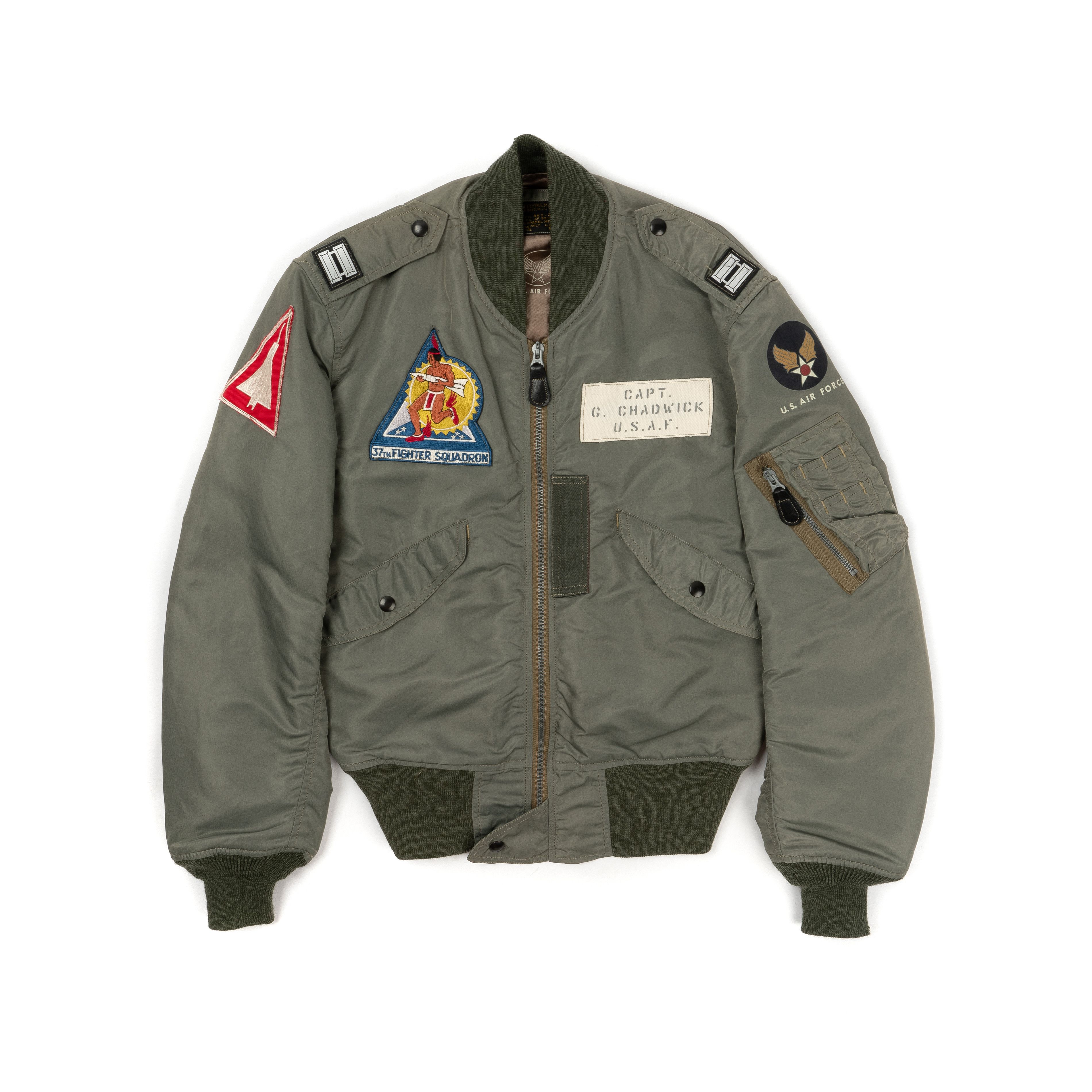 Image of Buzz Ricksons x Toyo Enterprises Buzz Rickson's L-2B Bomber Flight Jacket in Faded Green (Size Smal