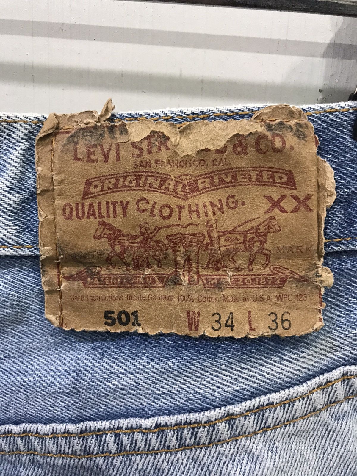 Levi's × Vintage Vintage Levis 501 Light Wash Denim Size US 31 - 7 Thumbnail
