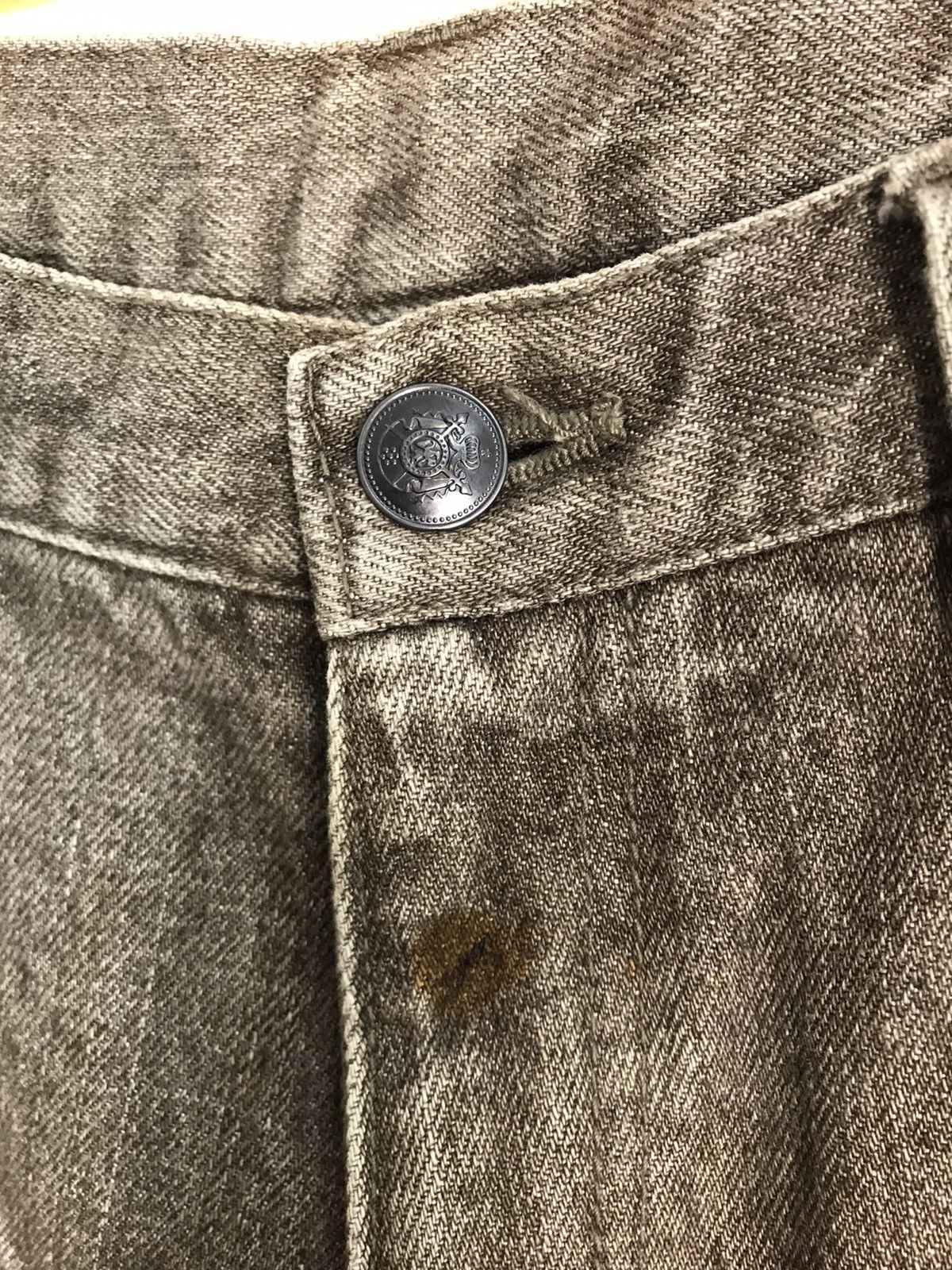 Japanese Brand × Vintage Modern Lovers Distressed Denim Olive Green Jeans Design Size US 32 / EU 48 - 3 Thumbnail