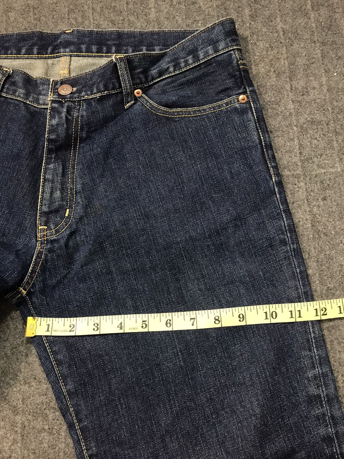Japanese Brand × Uniqlo Uniqlo S-002 Distressed Denim Jeans Indigo Straight Cut Size US 30 / EU 46 - 14 Thumbnail