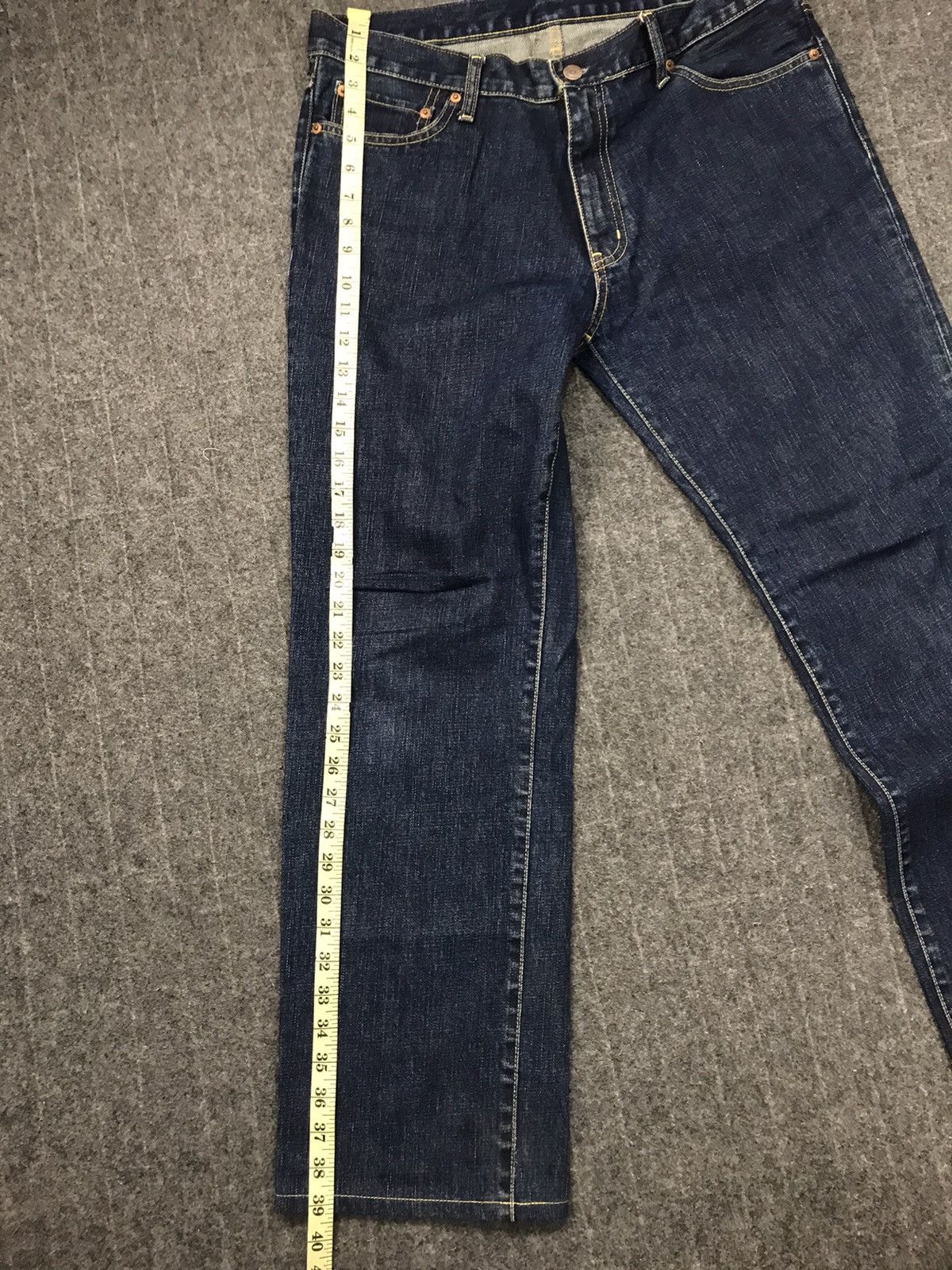 Japanese Brand × Uniqlo Uniqlo S-002 Distressed Denim Jeans Indigo Straight Cut Size US 30 / EU 46 - 11 Thumbnail