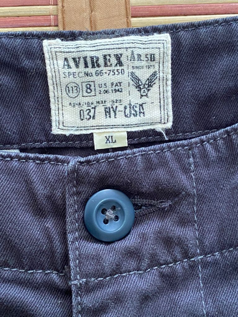 Avirex RARE🔥 Black Cargo Pants Multi Pocket Bondage Parachute Size US 35 - 7 Thumbnail
