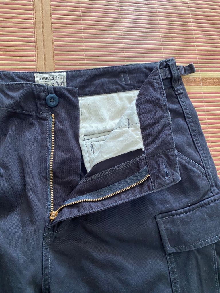 Avirex RARE🔥 Black Cargo Pants Multi Pocket Bondage Parachute Size US 35 - 8 Thumbnail