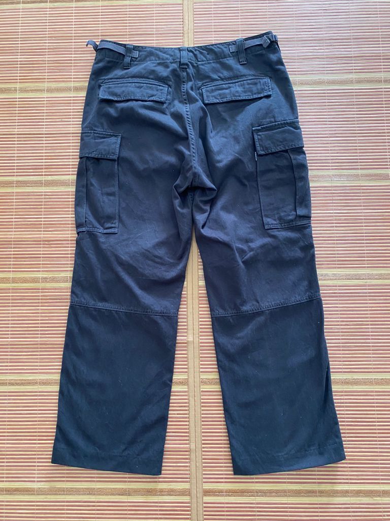 Avirex RARE🔥 Black Cargo Pants Multi Pocket Bondage Parachute Size US 35 - 2 Thumbnail