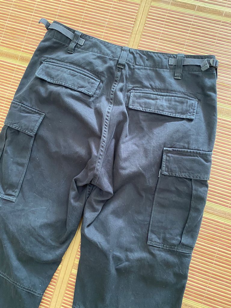 Avirex RARE🔥 Black Cargo Pants Multi Pocket Bondage Parachute Size US 35 - 12 Thumbnail