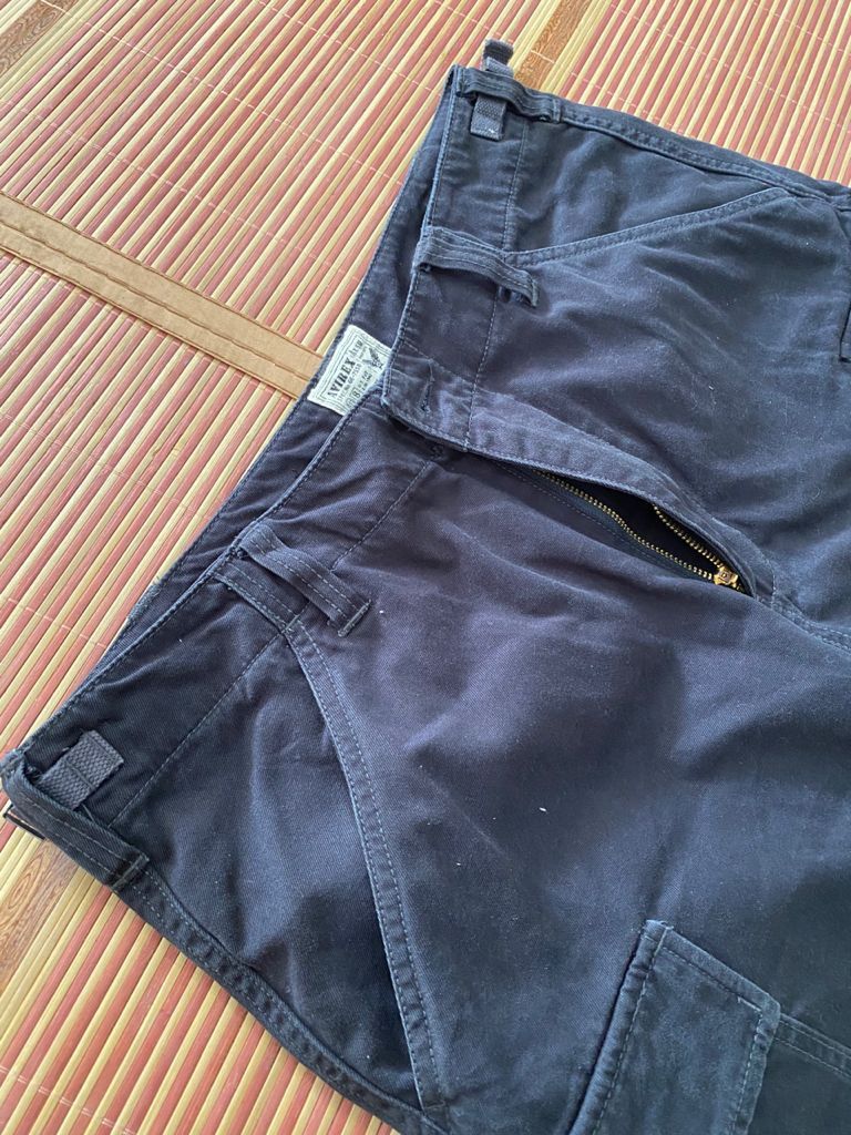 Avirex RARE🔥 Black Cargo Pants Multi Pocket Bondage Parachute Size US 35 - 6 Thumbnail