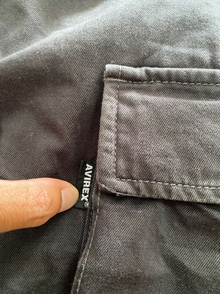 Avirex RARE🔥 Black Cargo Pants Multi Pocket Bondage Parachute Size US 35 - 13 Thumbnail