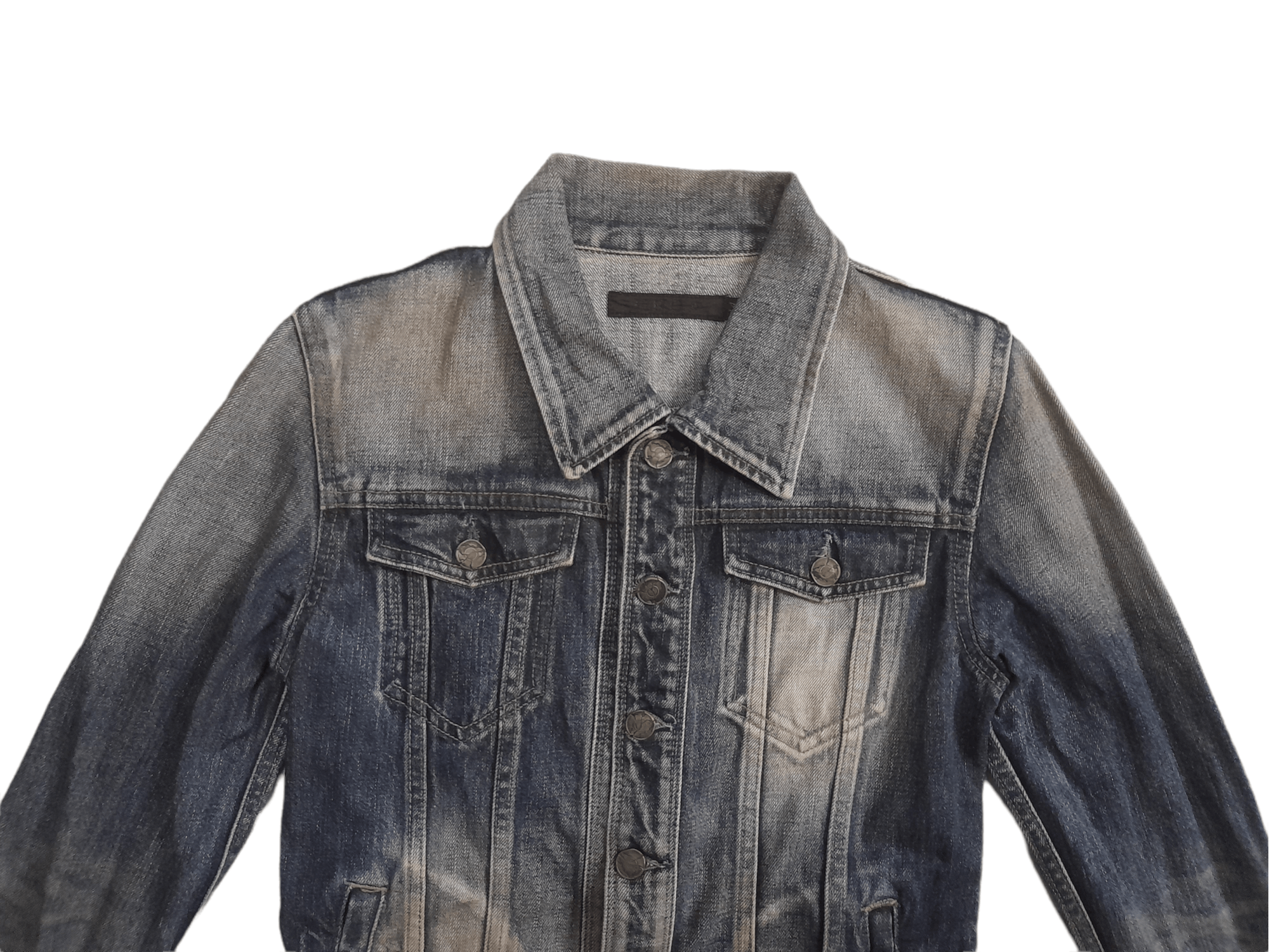 GOSTAR DE FUGA Gostar De Fuga Distressd Denim Jacket (E380) Size US S / EU 44-46 / 1 - 3 Thumbnail
