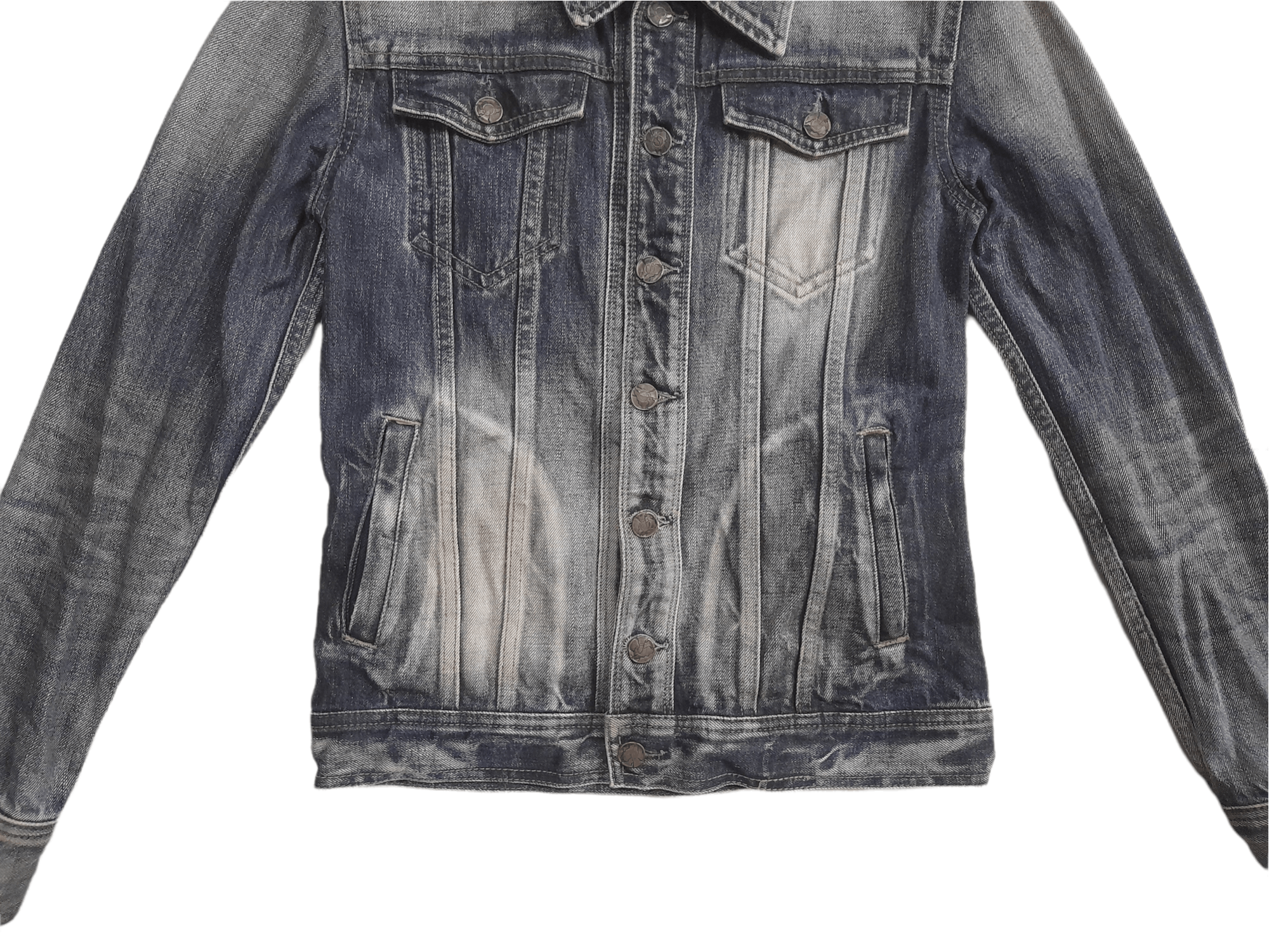 GOSTAR DE FUGA Gostar De Fuga Distressd Denim Jacket (E380) Size US S / EU 44-46 / 1 - 2 Thumbnail
