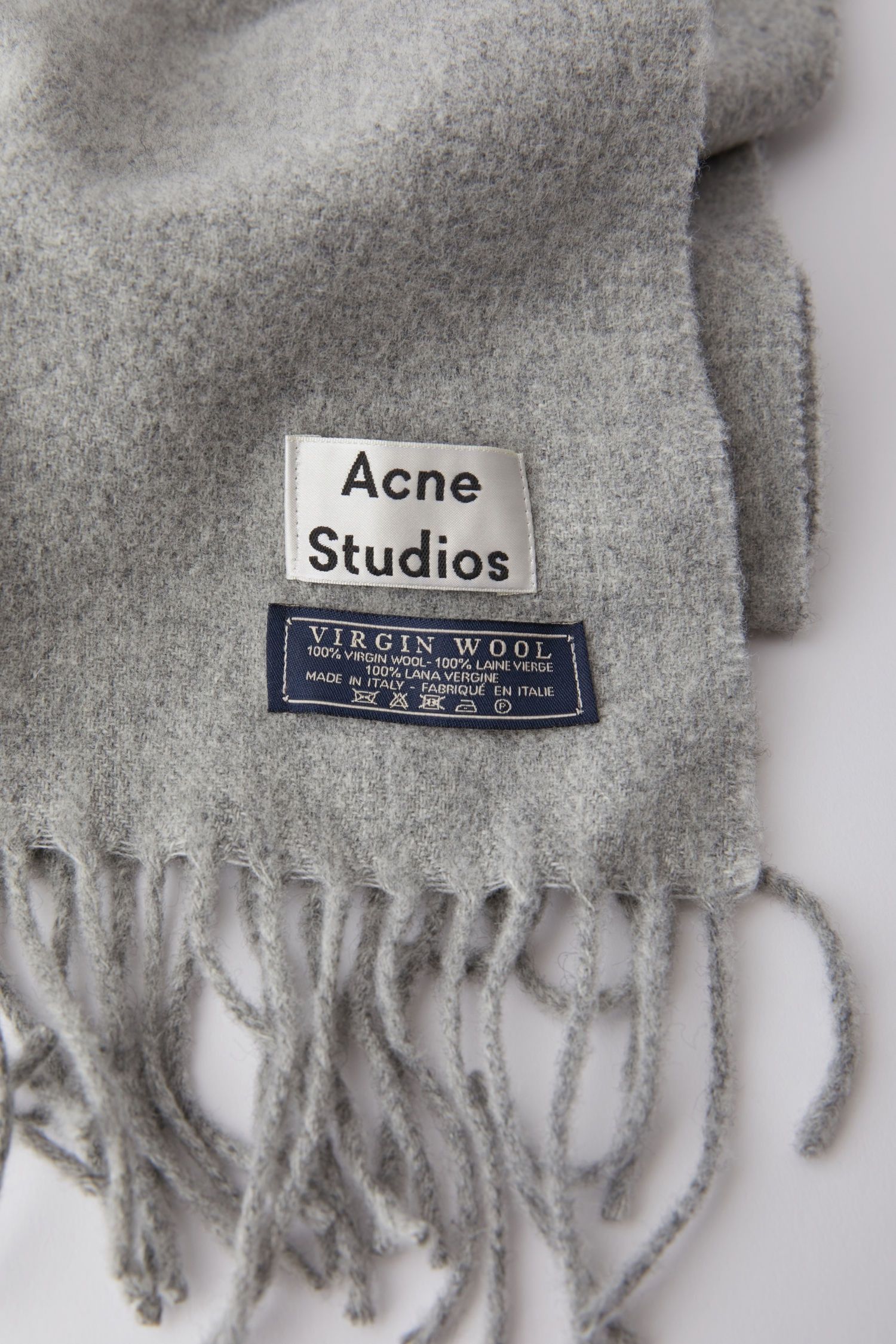 ACNE Studios Virgin Lana Wool Gray Scarf 175x62 cm | eBay