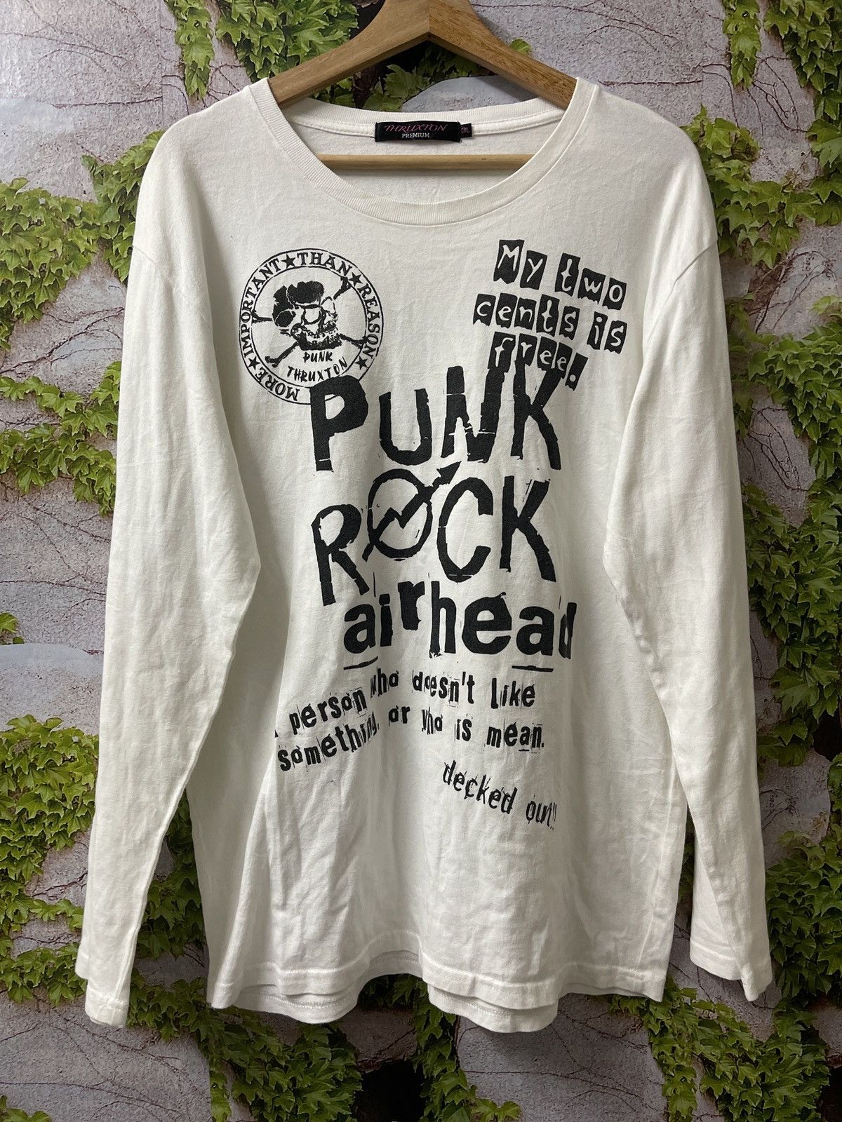Band Tees VINTAGE TEE PUNK THRUXTON SPELLOUT VERY RARE Size US XXL / EU 58 / 5 - 1 Thumbnail