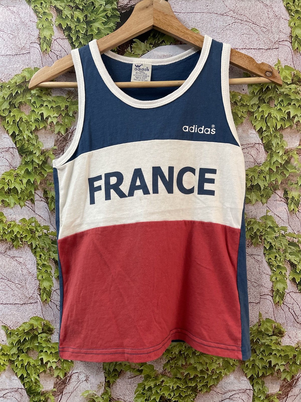 Adidas VINTAGE TANK TOPS ADIDAS FRANCE VERY RARE Size US S / EU 44-46 / 1 - 1 Thumbnail