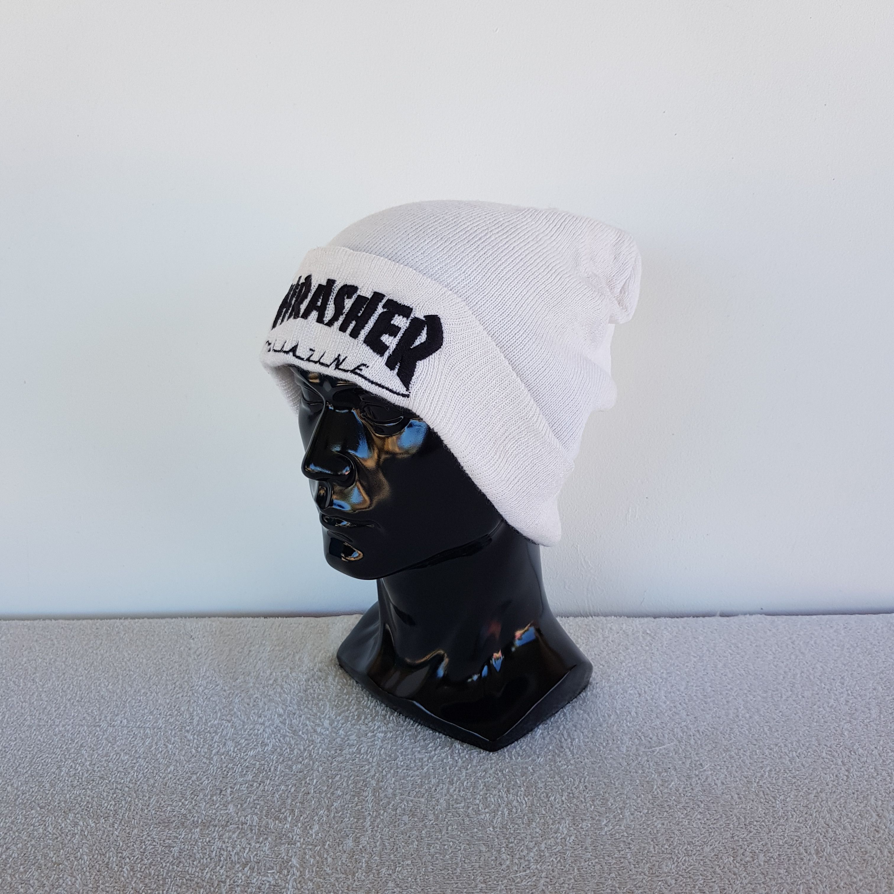 Vintage Thrasher Beanie Snow Cap Skateboarding Hats - AC10751. Size ONE SIZE - 2 Thumbnail