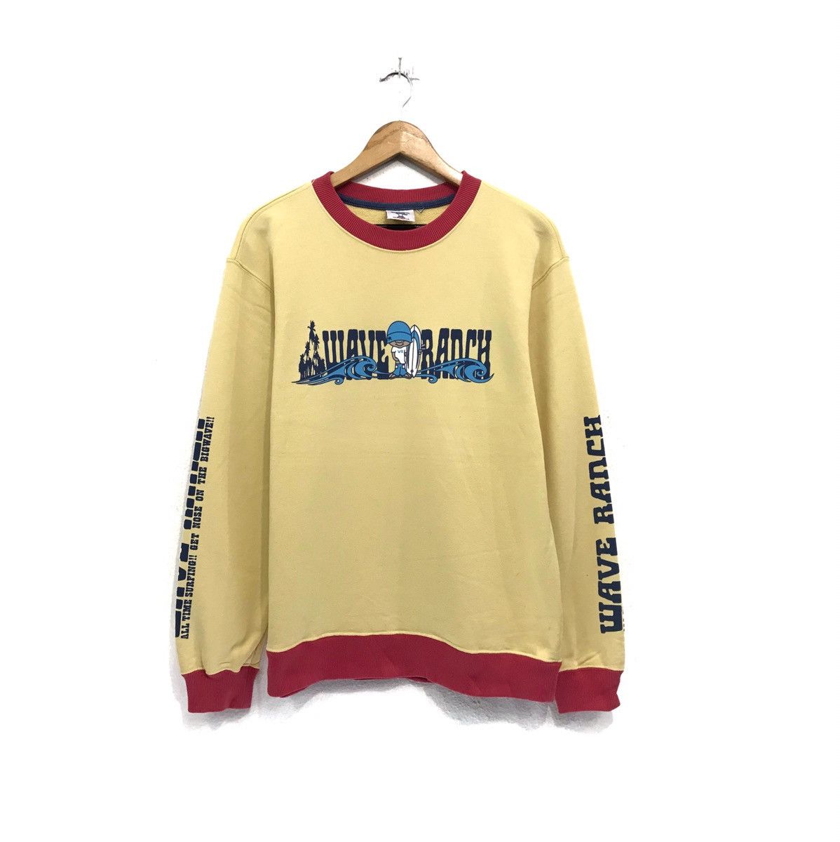 Japanese Brand Vintage Wave Ranch Sweatshirt Biglogo Spellout Wave Ranch Size US M / EU 48-50 / 2 - 1 Thumbnail