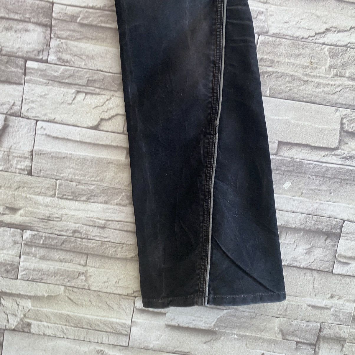 Japanese Brand Japanese Morgan Homme Moleskin Leather Flares Pants Size US 30 / EU 46 - 9 Thumbnail
