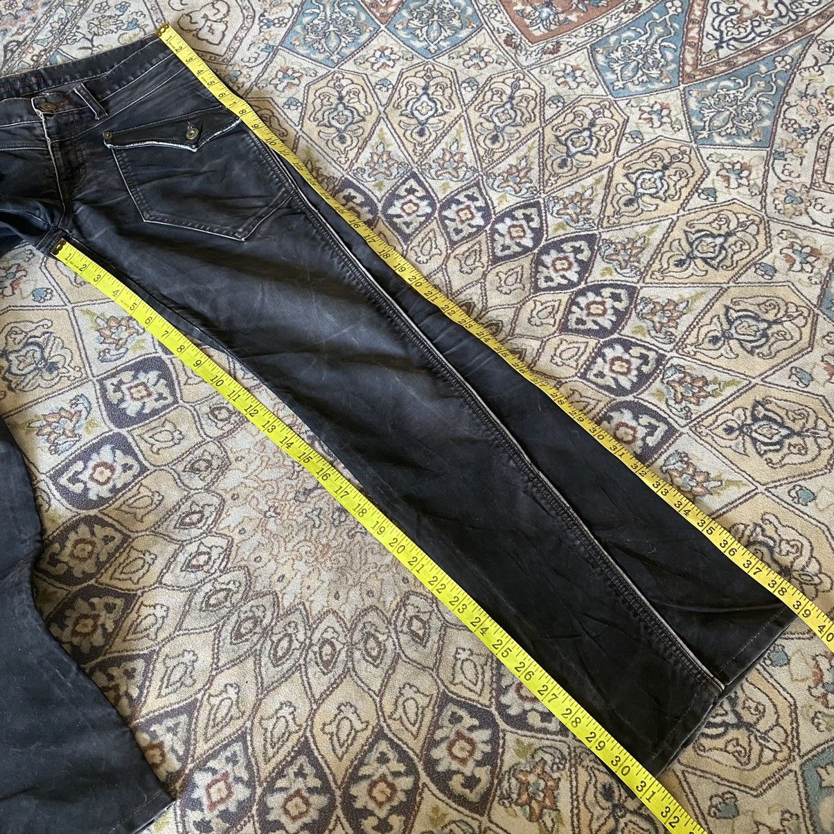 Japanese Brand Japanese Morgan Homme Moleskin Leather Flares Pants Size US 30 / EU 46 - 20 Thumbnail