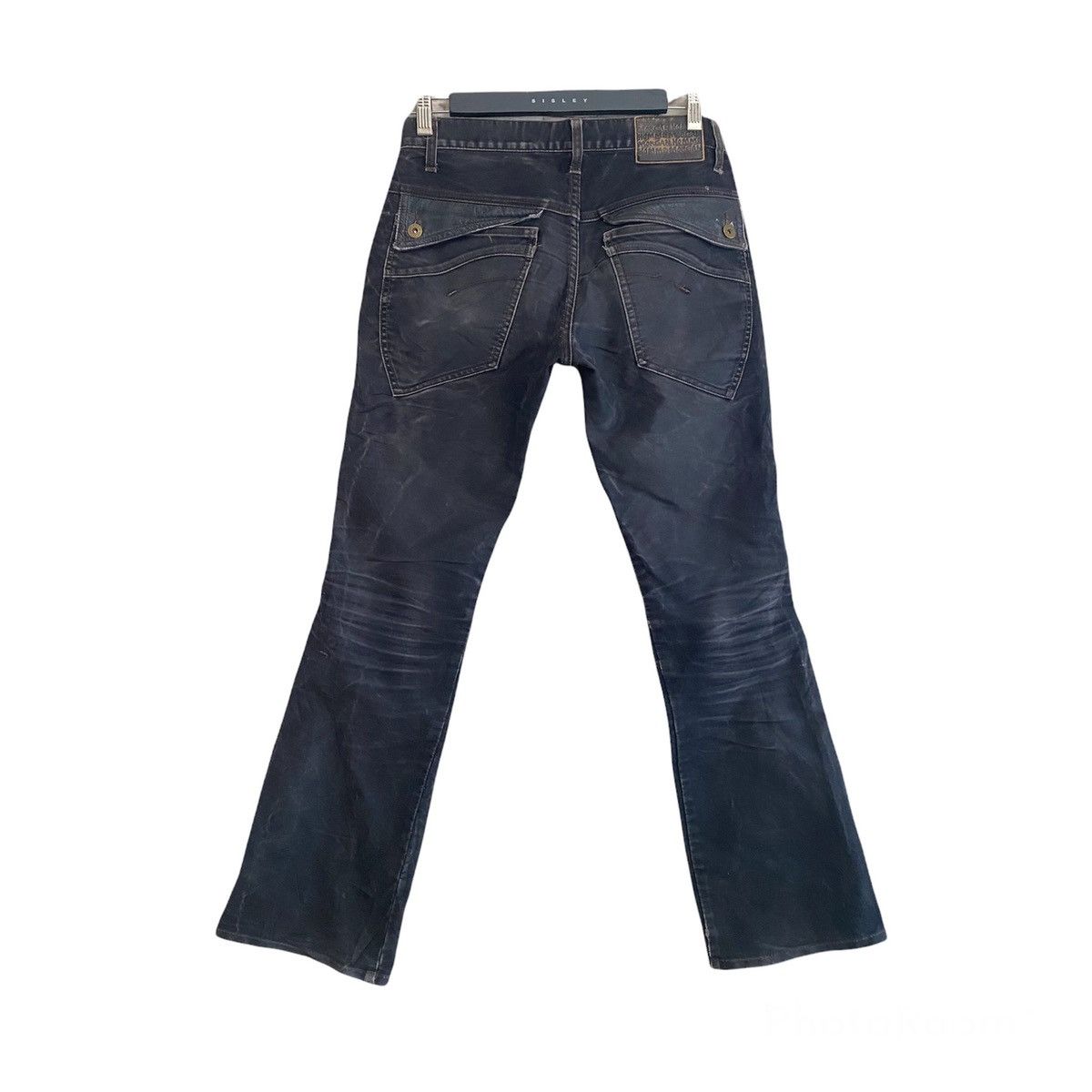 Japanese Brand Japanese Morgan Homme Moleskin Leather Flares Pants Size US 30 / EU 46 - 2 Thumbnail