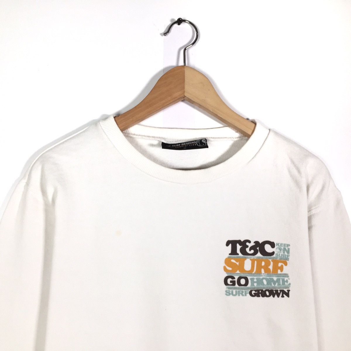 Vintage Vintage T&C Surf Sweatshirt Biglogo Hawaii Size US S / EU 44-46 / 1 - 3 Thumbnail