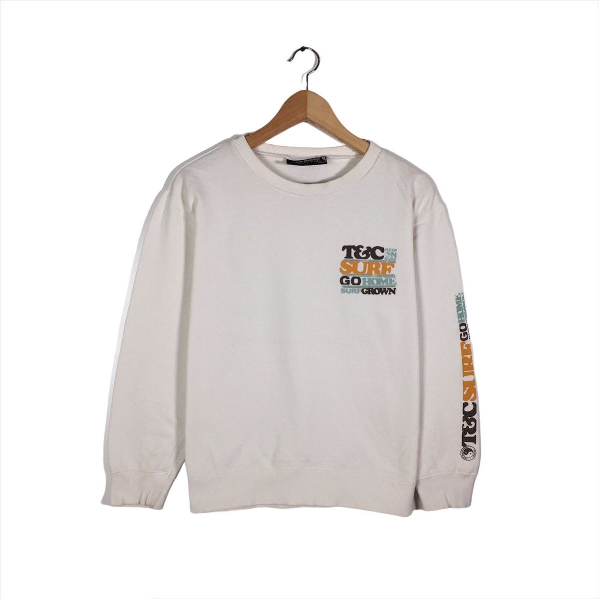 Vintage Vintage T&C Surf Sweatshirt Biglogo Hawaii Size US S / EU 44-46 / 1 - 2 Thumbnail