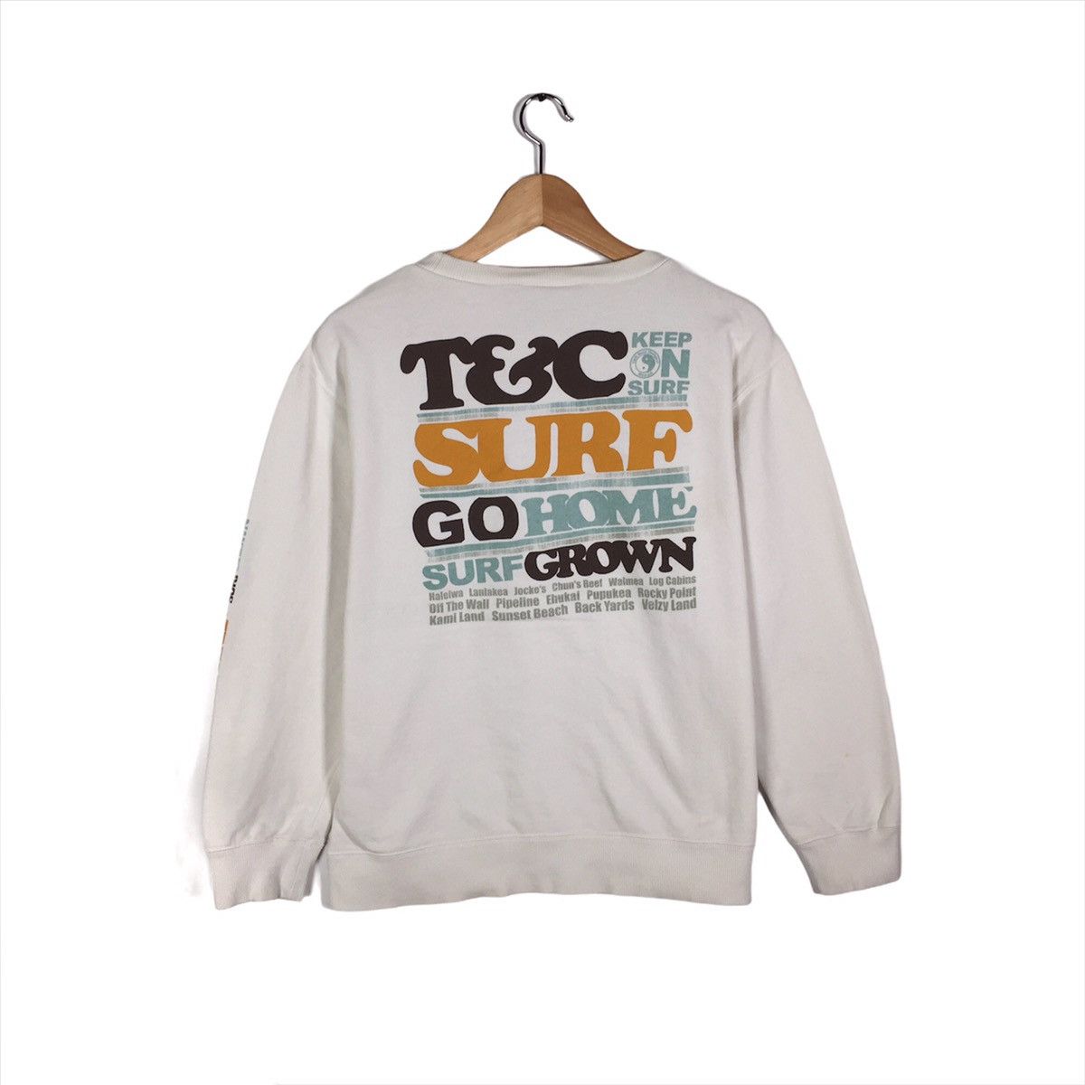 Vintage Vintage T&C Surf Sweatshirt Biglogo Hawaii Size US S / EU 44-46 / 1 - 1 Thumbnail