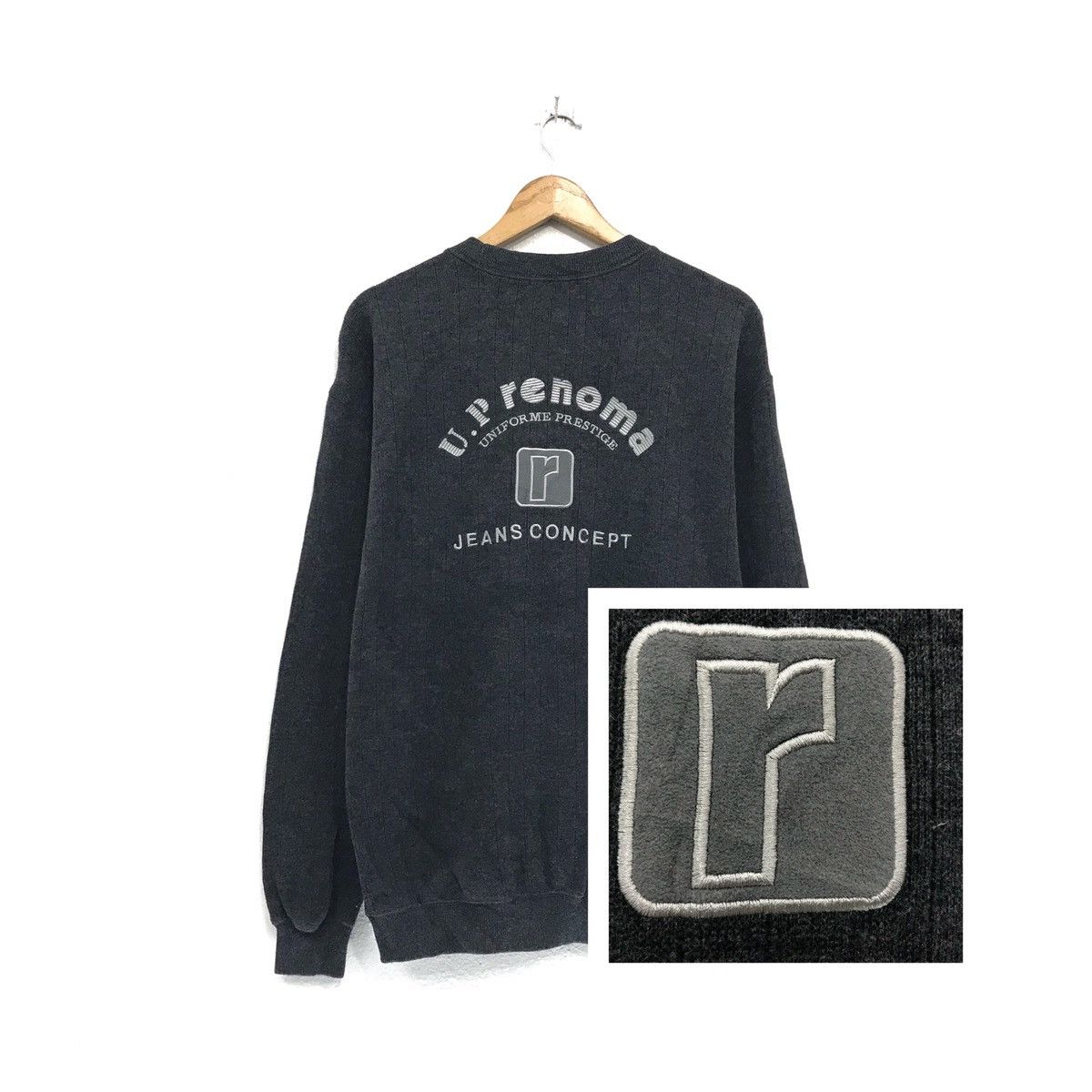 Japanese Brand × Renoma × Vintage Renoma SweatshirtCrewneck BigLogo Spellout U.P RENOMA Jeans Size US M / EU 48-50 / 2 - 1 Thumbnail