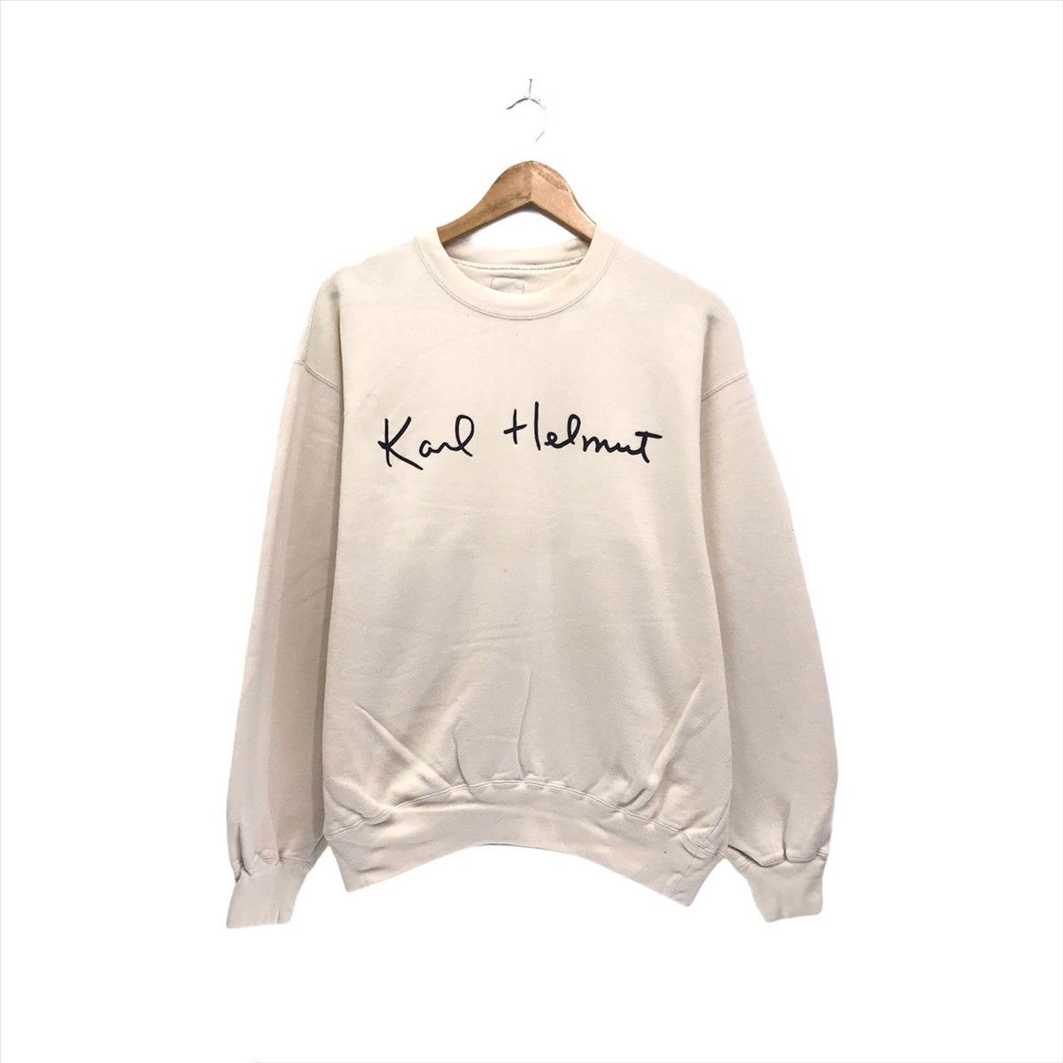 Japanese Brand × Karl Helmut × Vintage Vintage Karl Helmut Sweatshirt Biglogo Spellout Karl Helmut Size US M / EU 48-50 / 2 - 1 Thumbnail