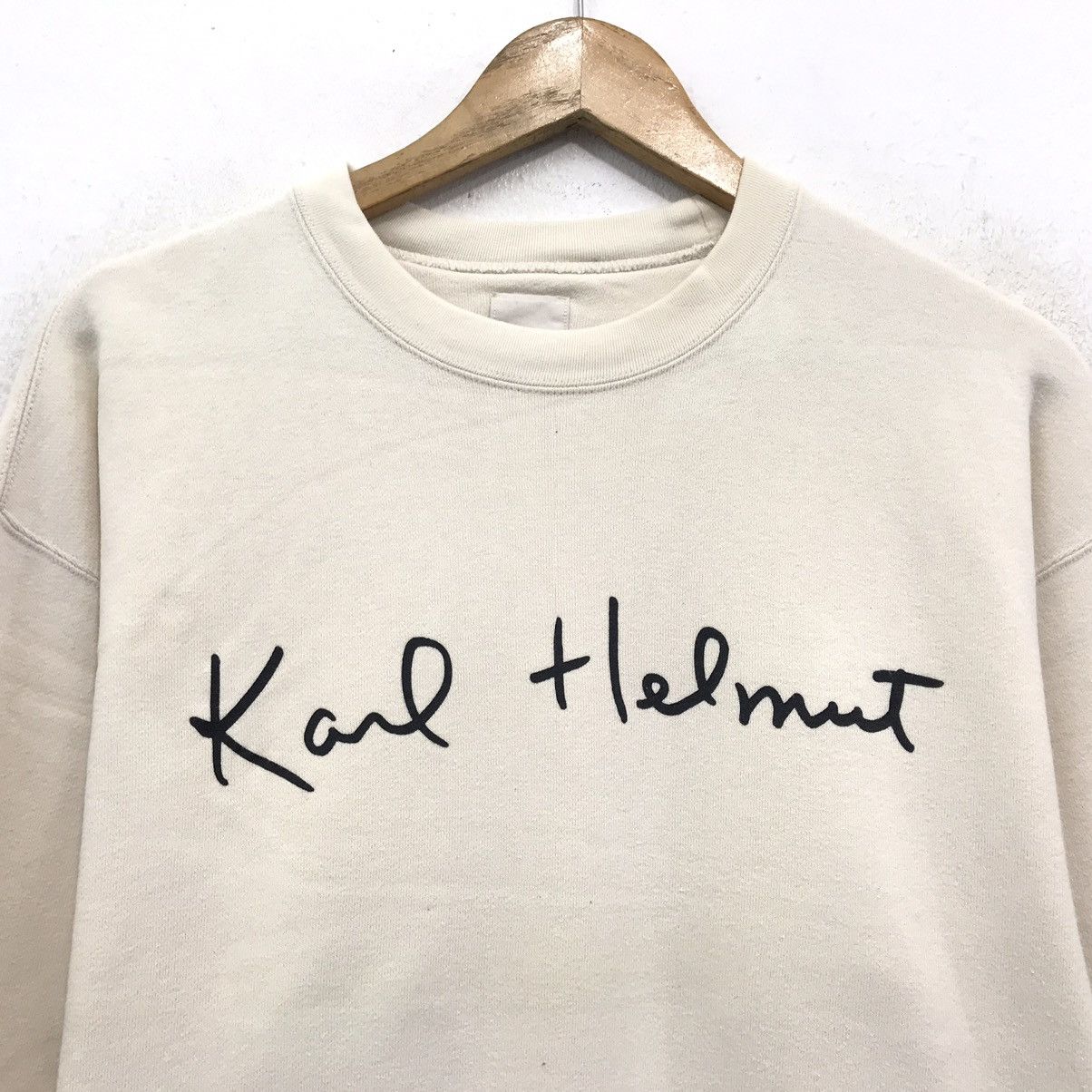 Japanese Brand × Karl Helmut × Vintage Vintage Karl Helmut Sweatshirt Biglogo Spellout Karl Helmut Size US M / EU 48-50 / 2 - 6 Thumbnail