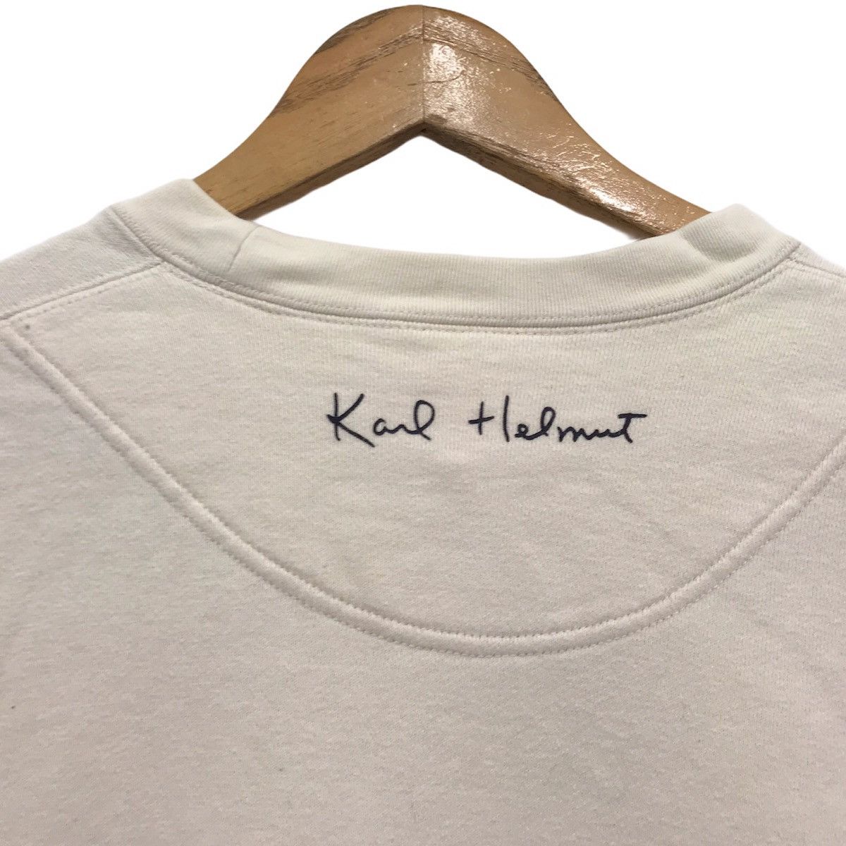 Japanese Brand × Karl Helmut × Vintage Vintage Karl Helmut Sweatshirt Biglogo Spellout Karl Helmut Size US M / EU 48-50 / 2 - 3 Thumbnail