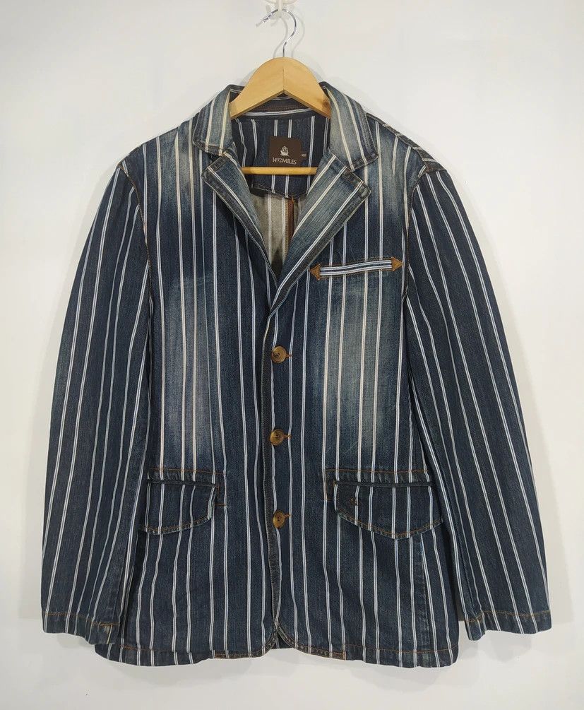 Japanese Brand × Vintage 1492 Miles Denim Button Jacket Size US S / EU 44-46 / 1 - 1 Thumbnail