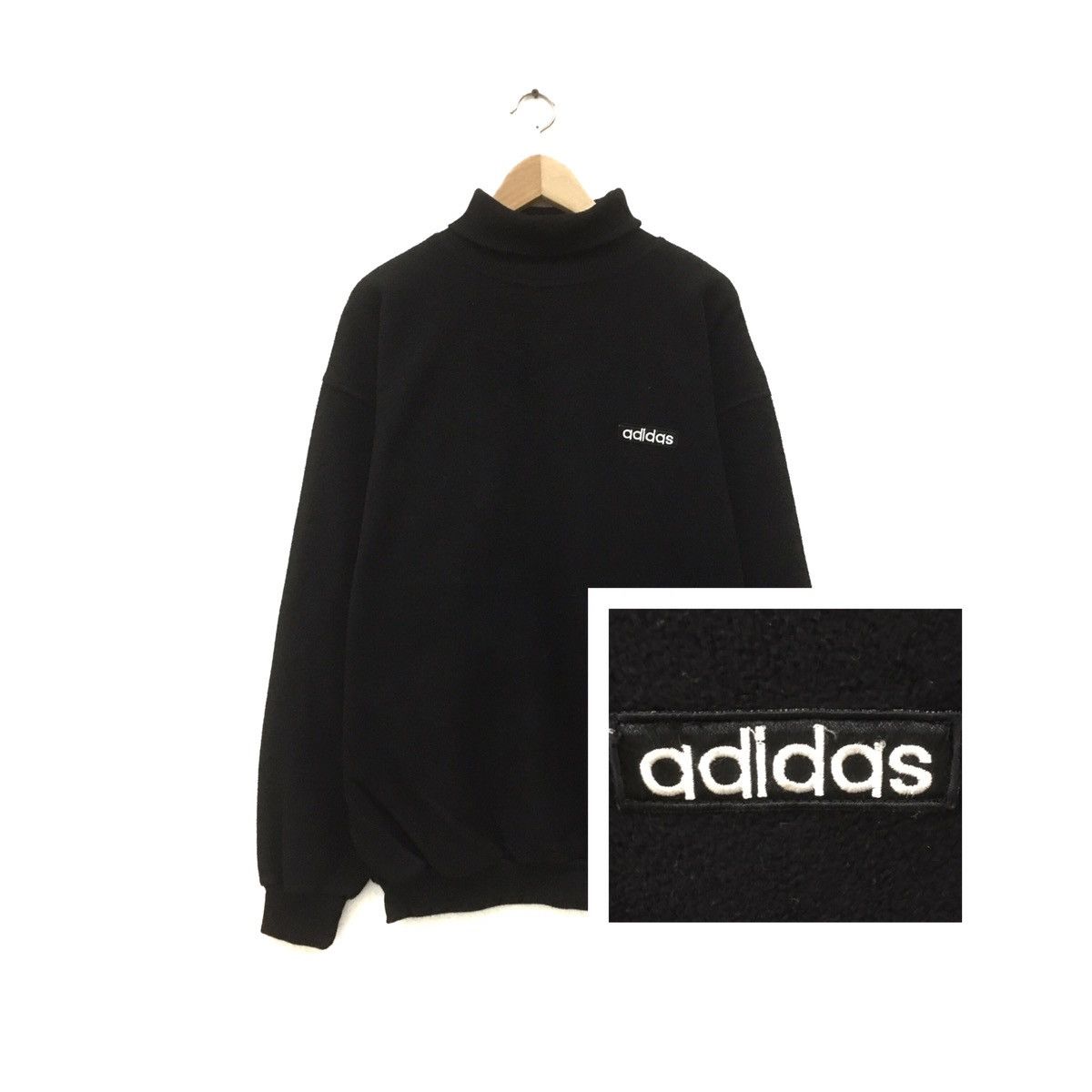 Adidas × All Blacks × Vintage Vintage Adidas Fleece Sweatshirt Adidas Trefoil Adidas Size US L / EU 52-54 / 3 - 1 Thumbnail