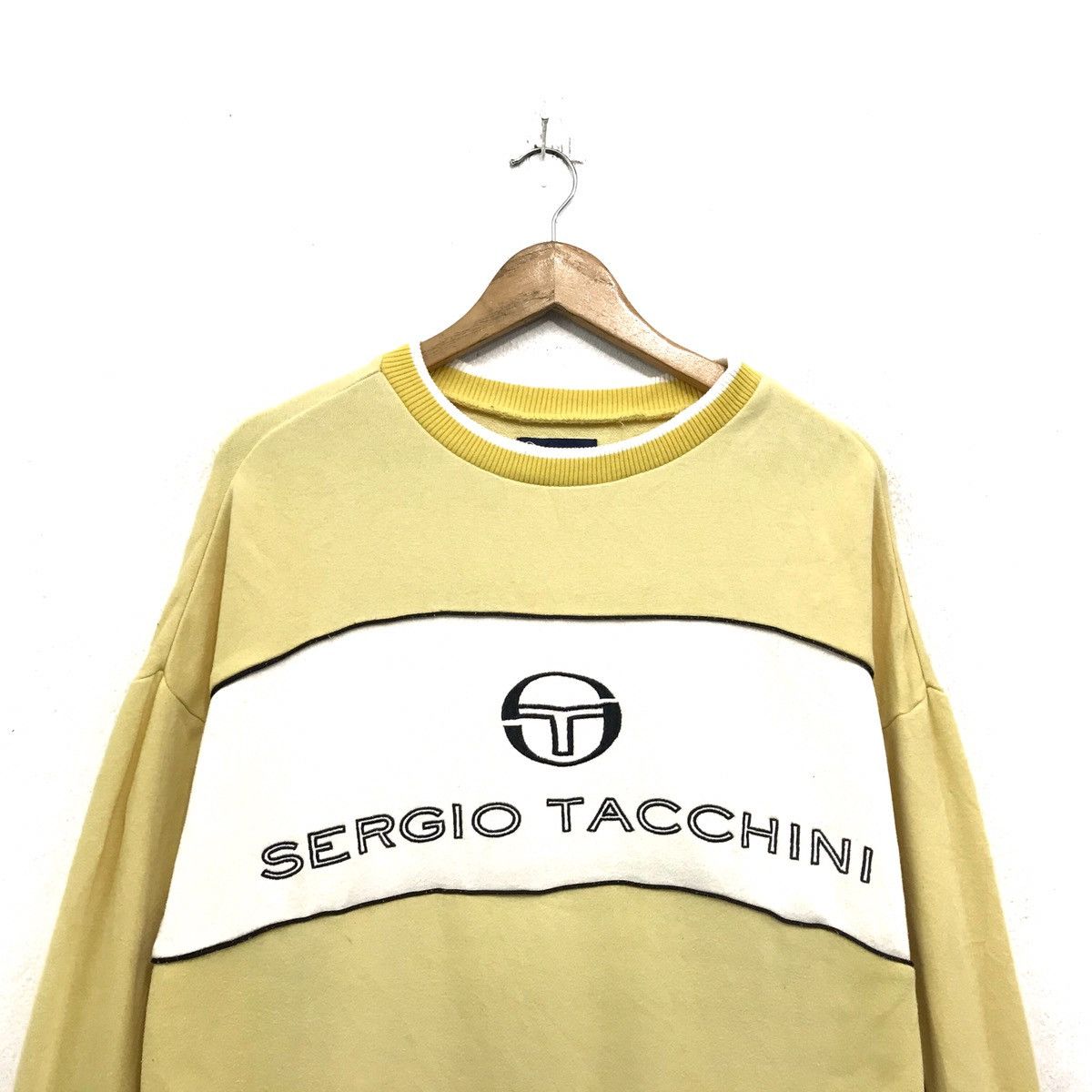 Sergio Tacchini × Vintage Vintage Sergio Tacchini Sweatshirt CrewNeck Biglogo Size US M / EU 48-50 / 2 - 2 Thumbnail