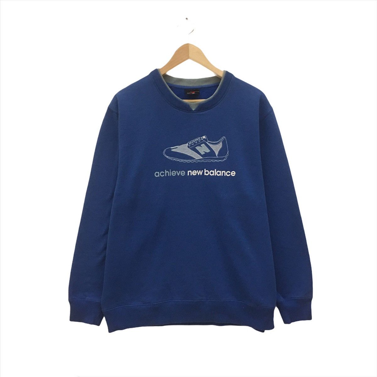 New Balance × Vintage Vintage New Balance Crew Neck Biglogo Sweatshirt Size US L / EU 52-54 / 3 - 1 Thumbnail