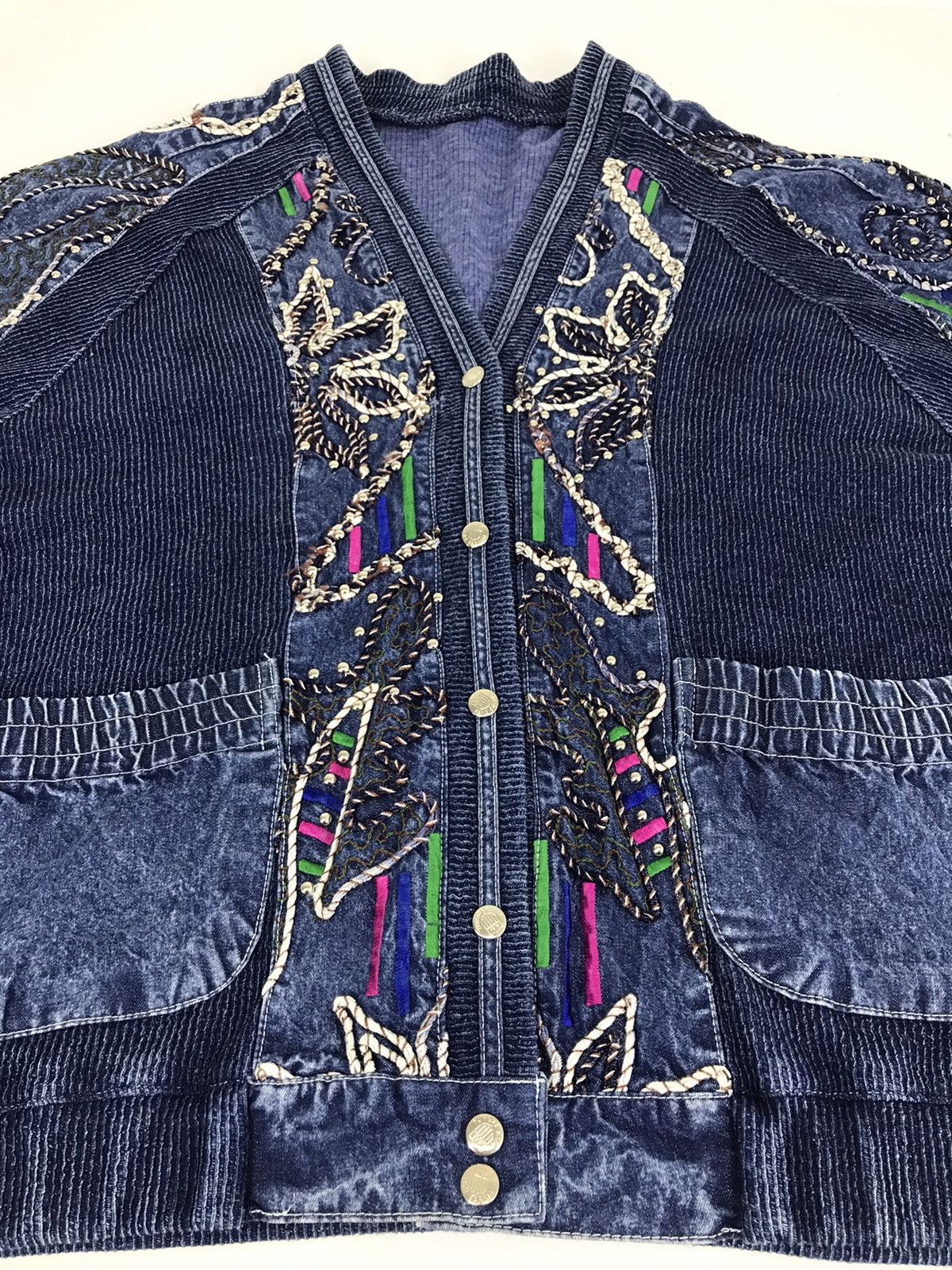 Other Cardigan Style Art Embroidery Sashiko Kapital Design Size US XL / EU 56 / 4 - 2 Thumbnail