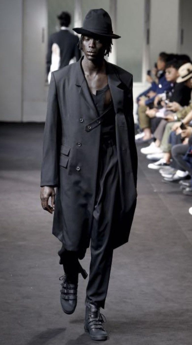 image of Yohji Yamamoto 19Ss Pour Homme Coat in Black, Men's (Size Medium)
